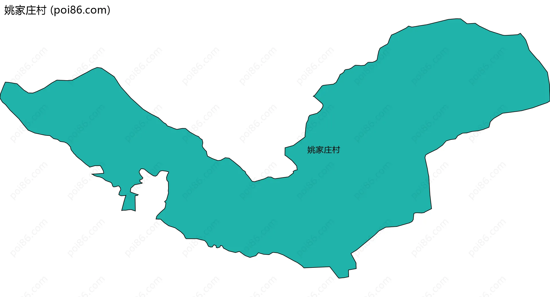 姚家庄村边界地图