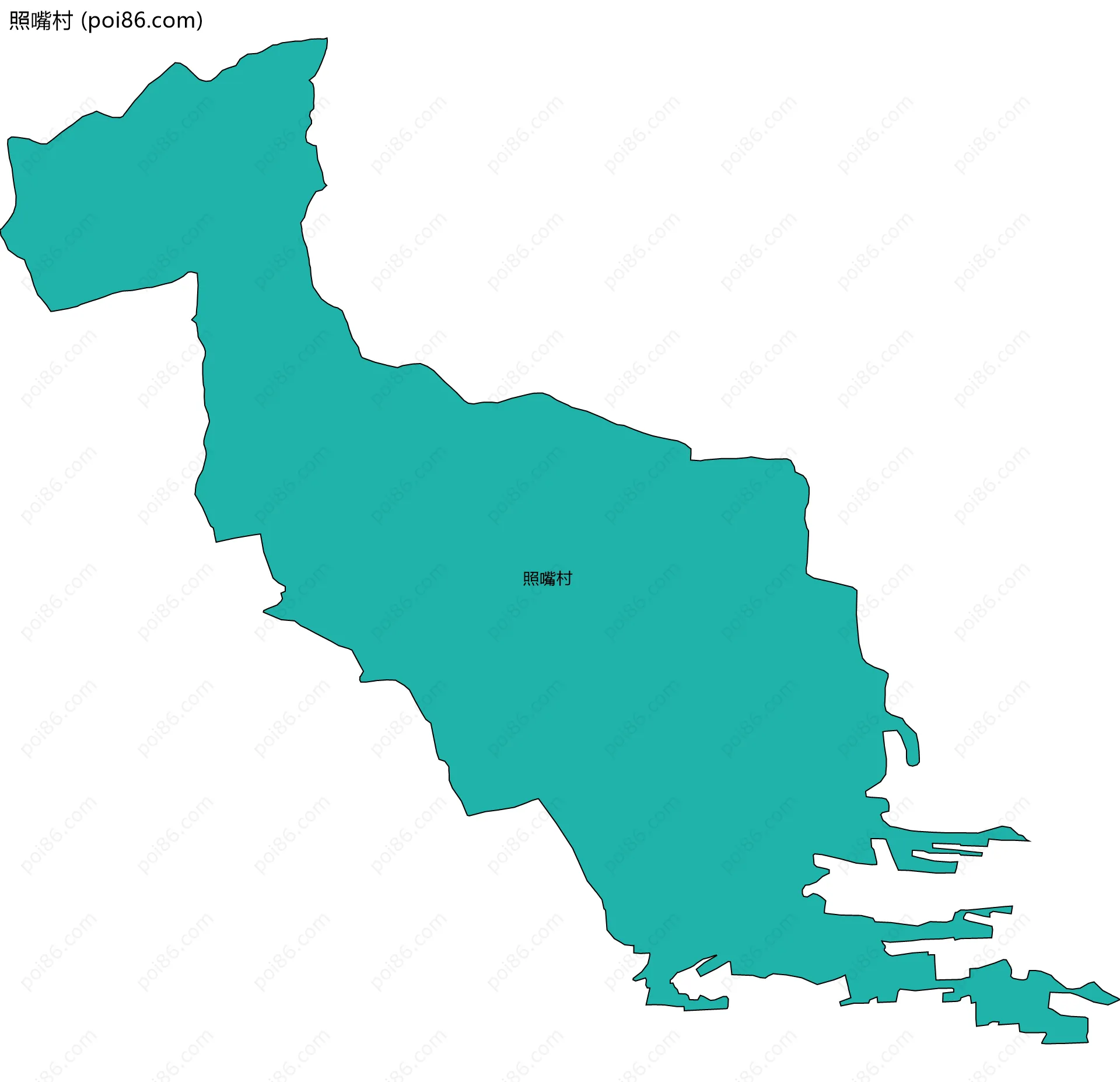 照嘴村边界地图