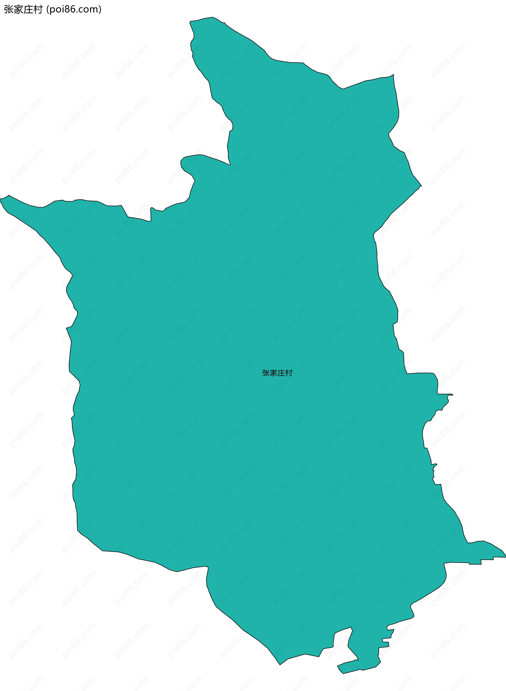 张家庄村边界地图