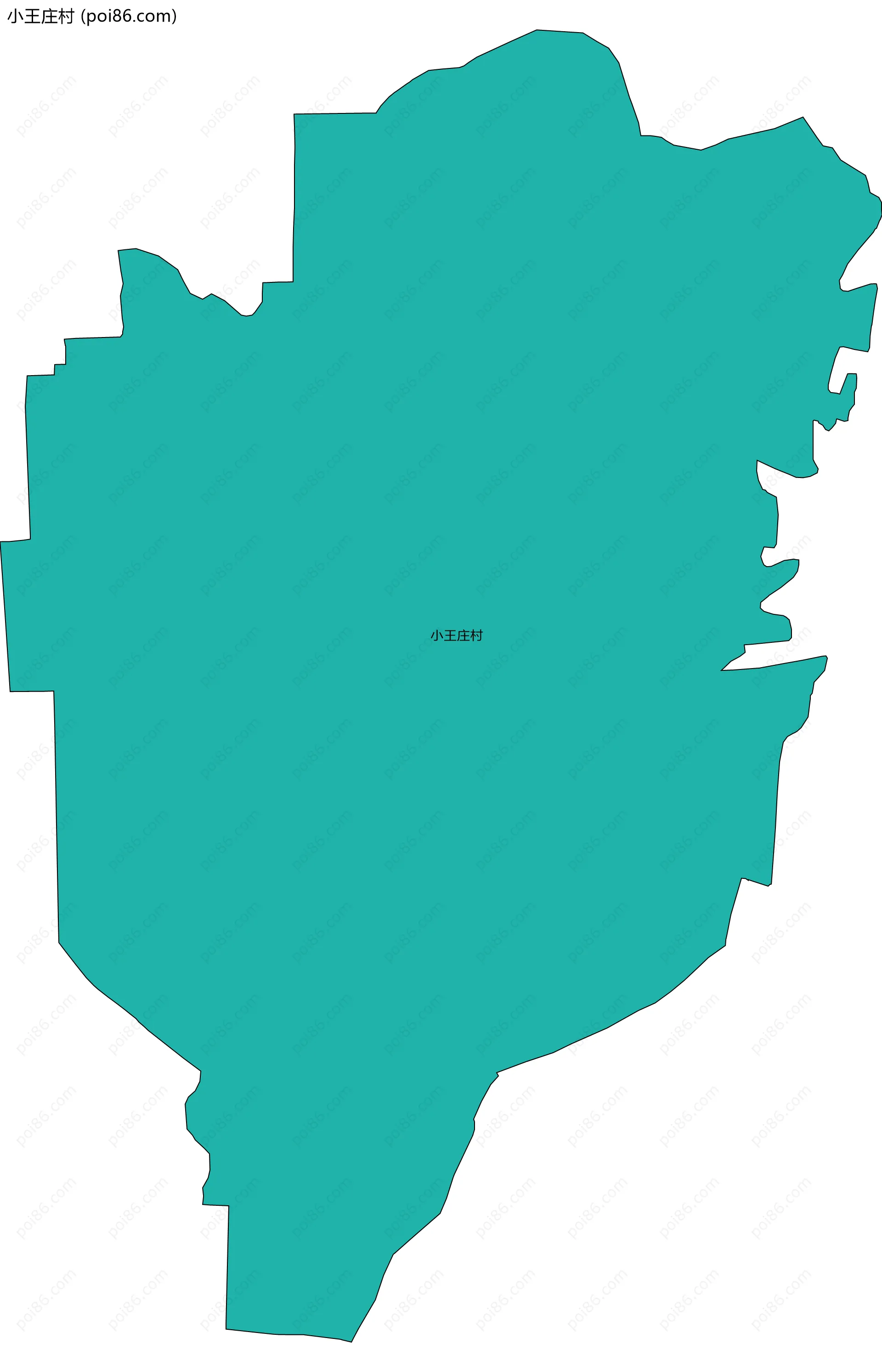 小王庄村边界地图