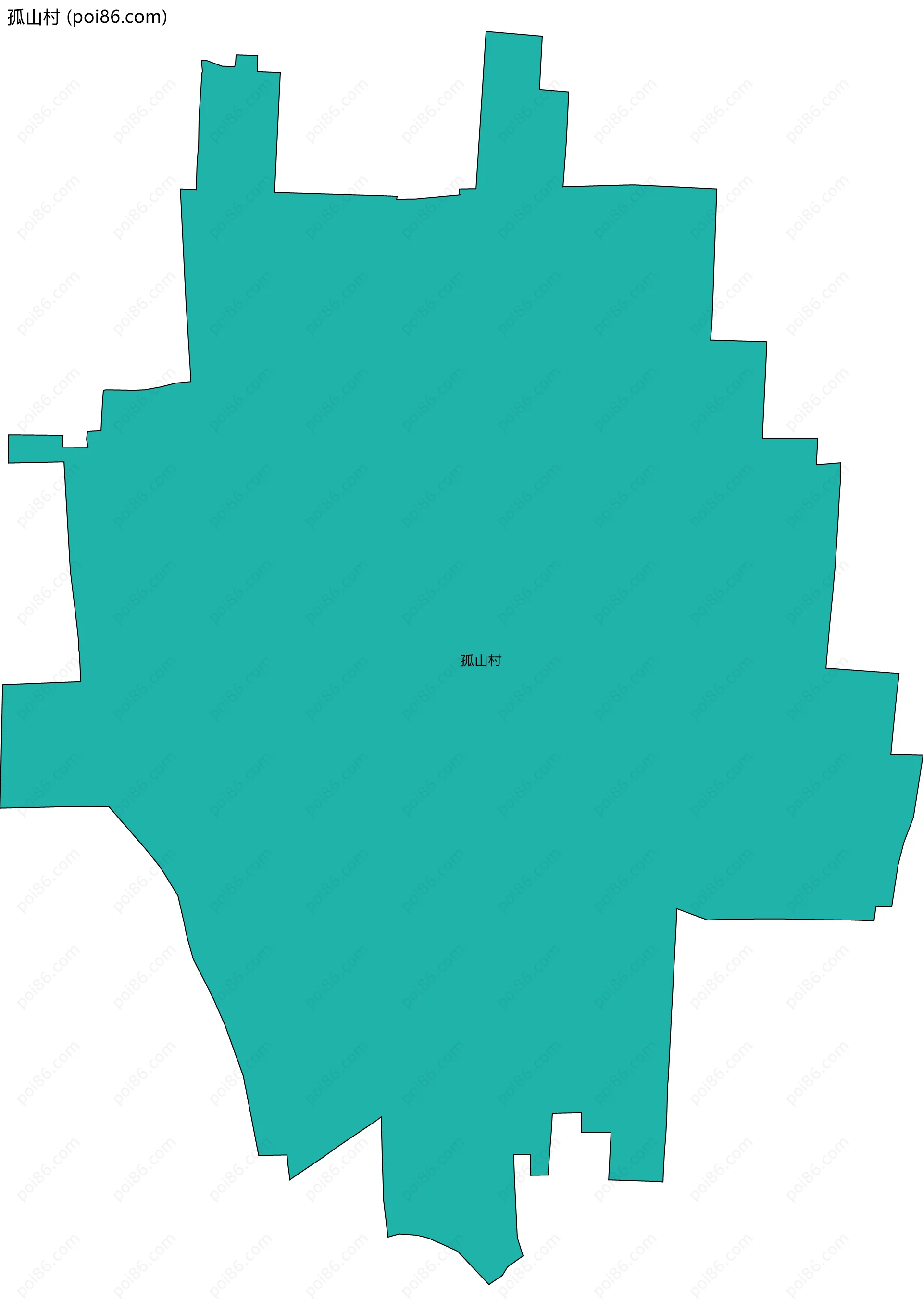 孤山村边界地图