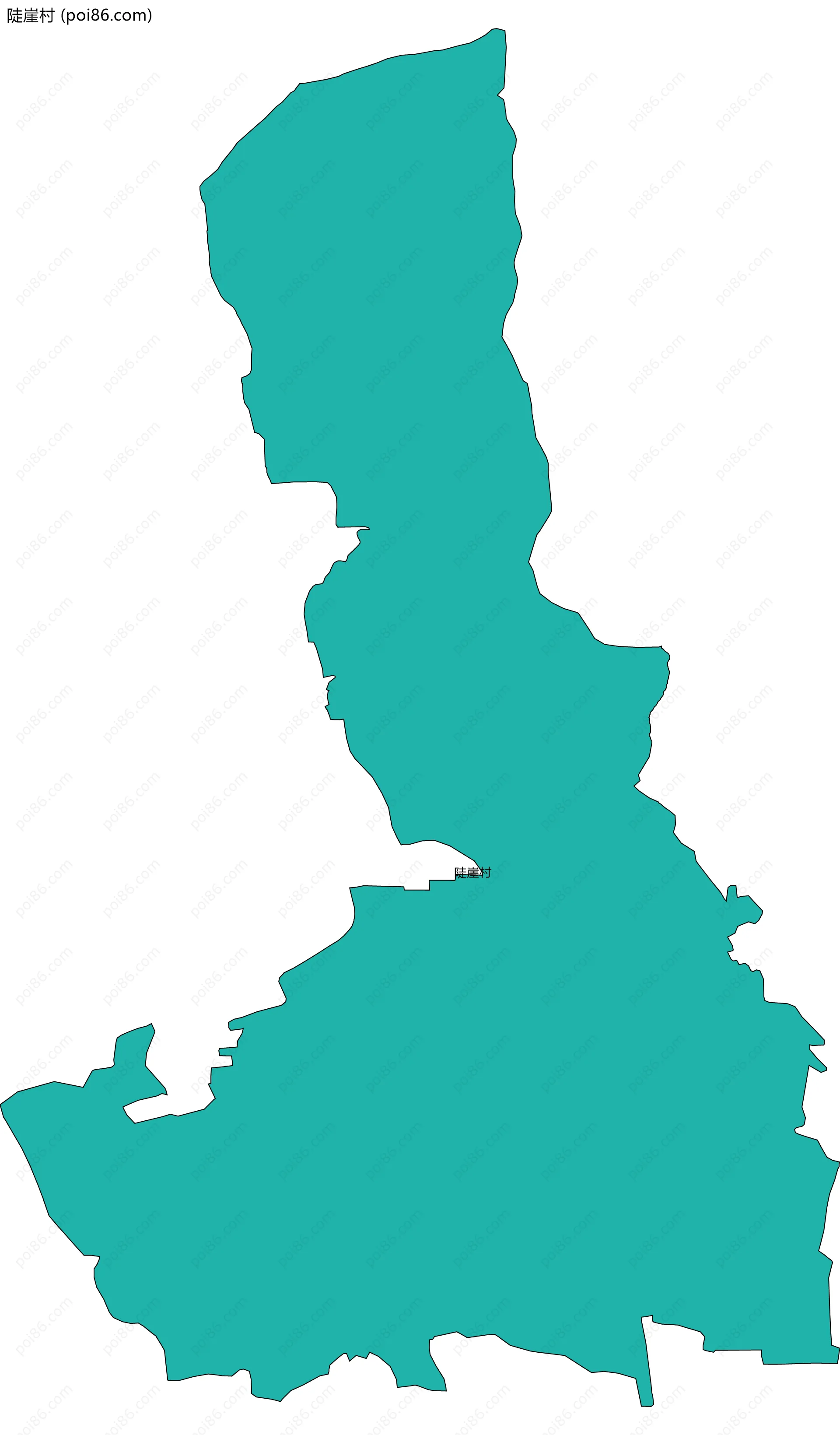 陡崖村边界地图