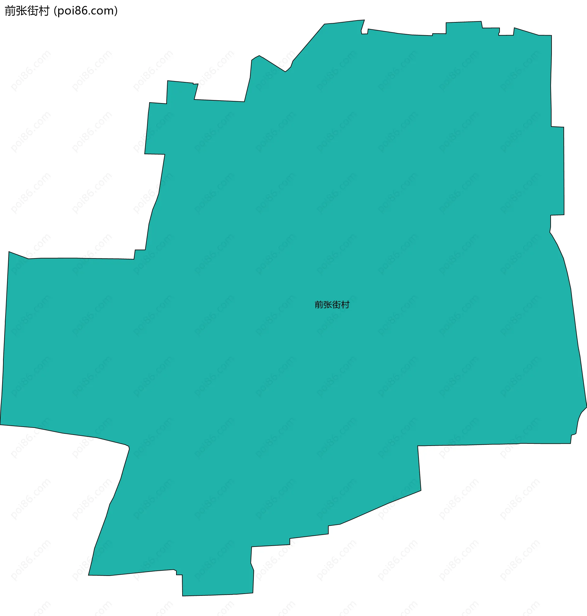 前张街村边界地图
