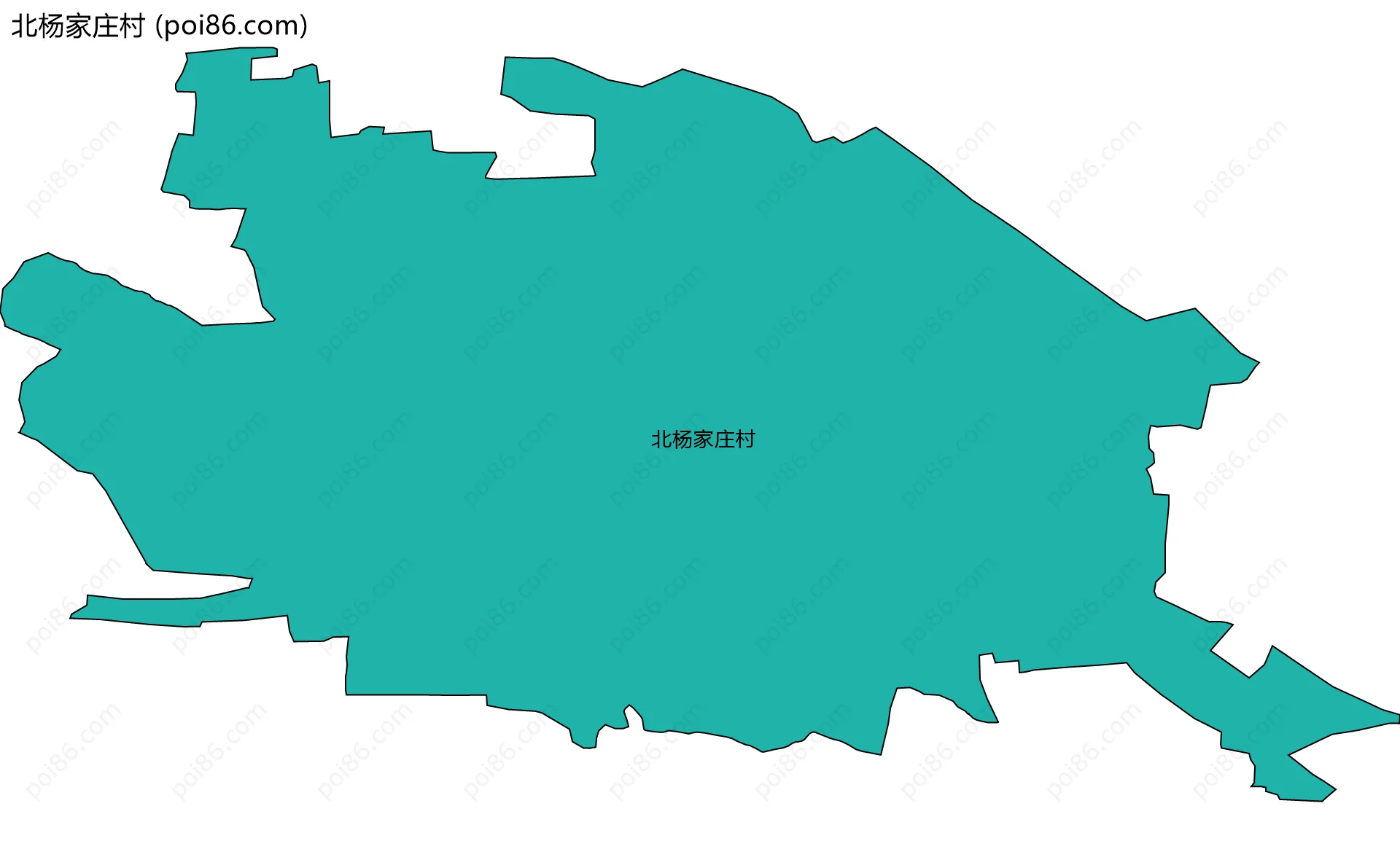 北杨家庄村边界地图