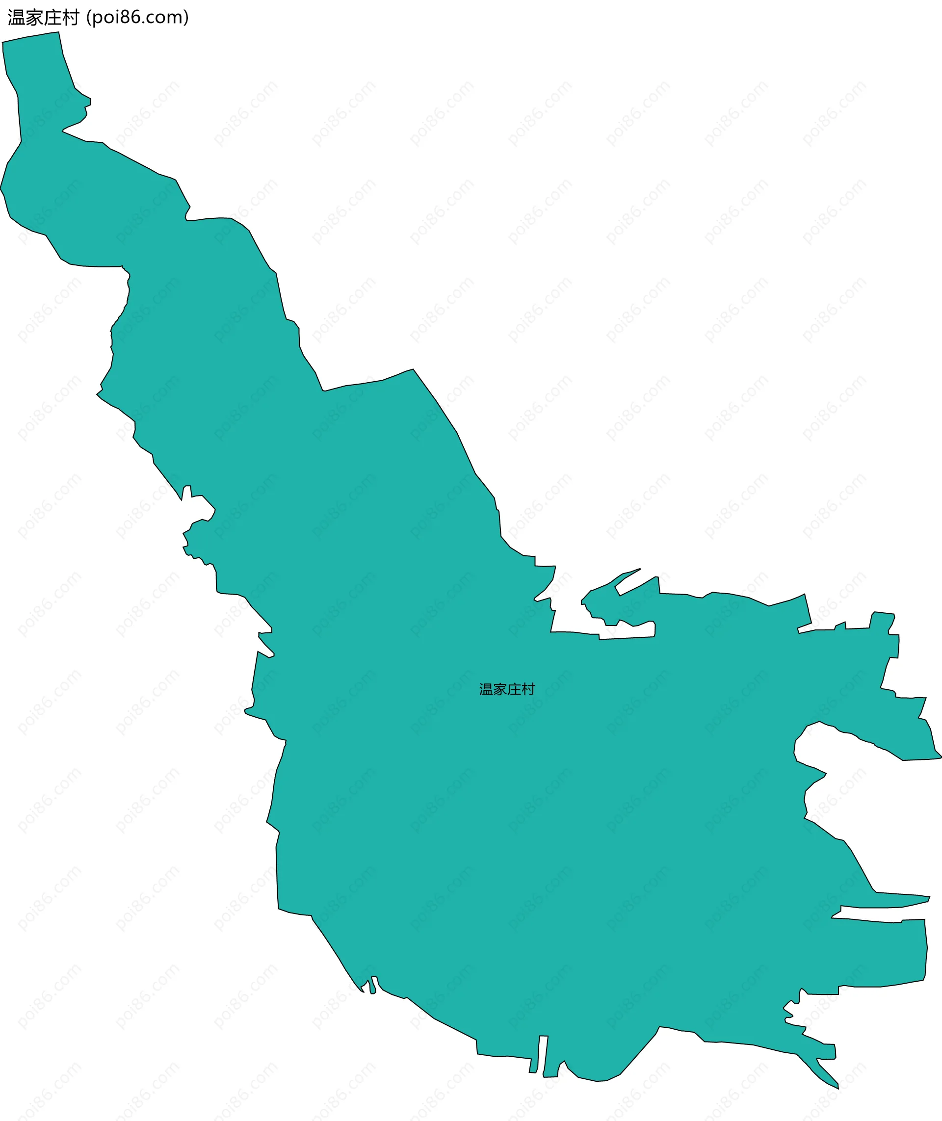 温家庄村边界地图