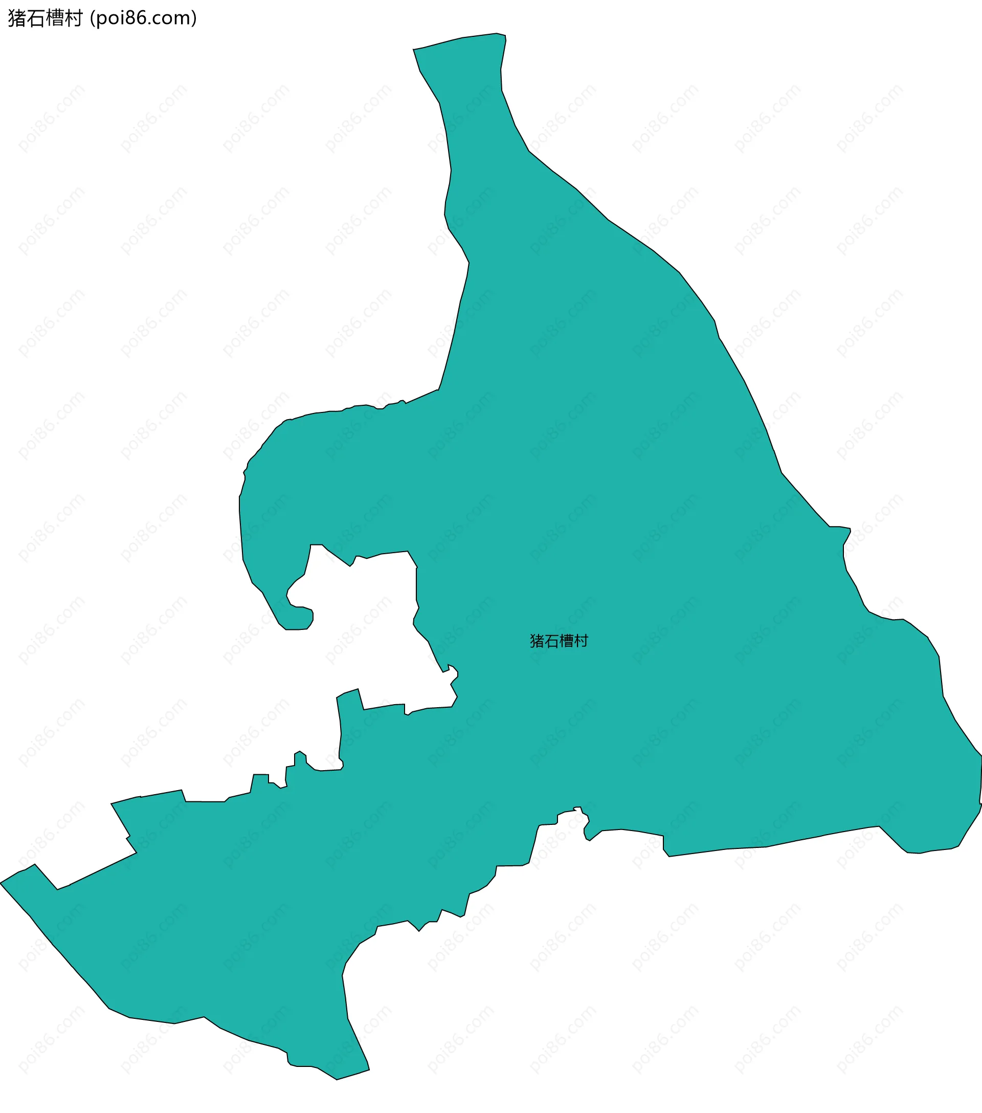 猪石槽村边界地图