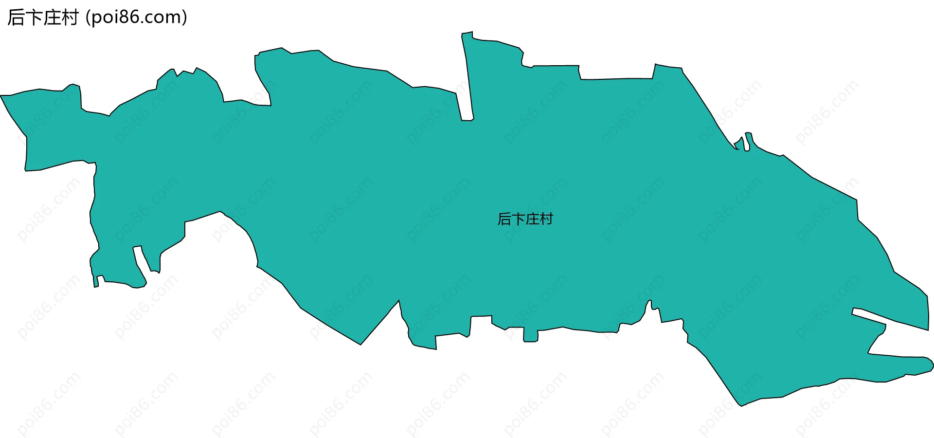 后卞庄村边界地图