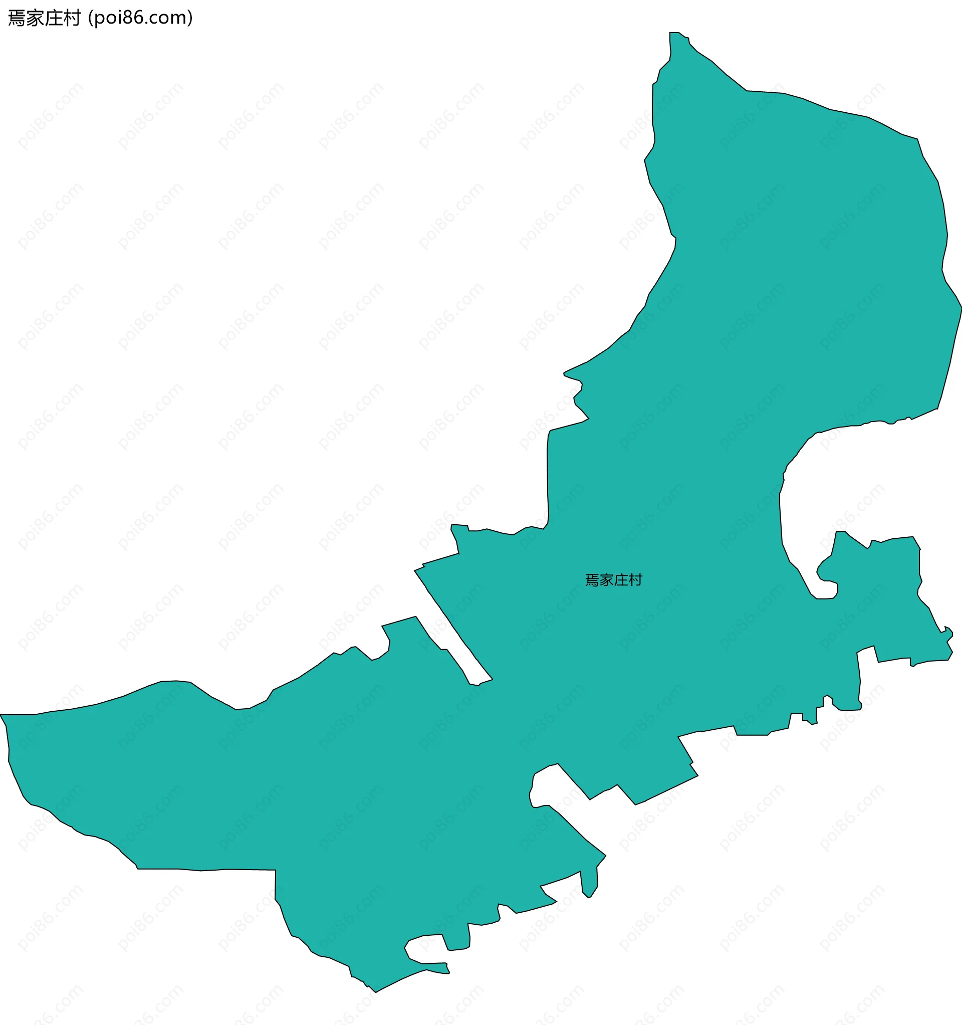 焉家庄村边界地图