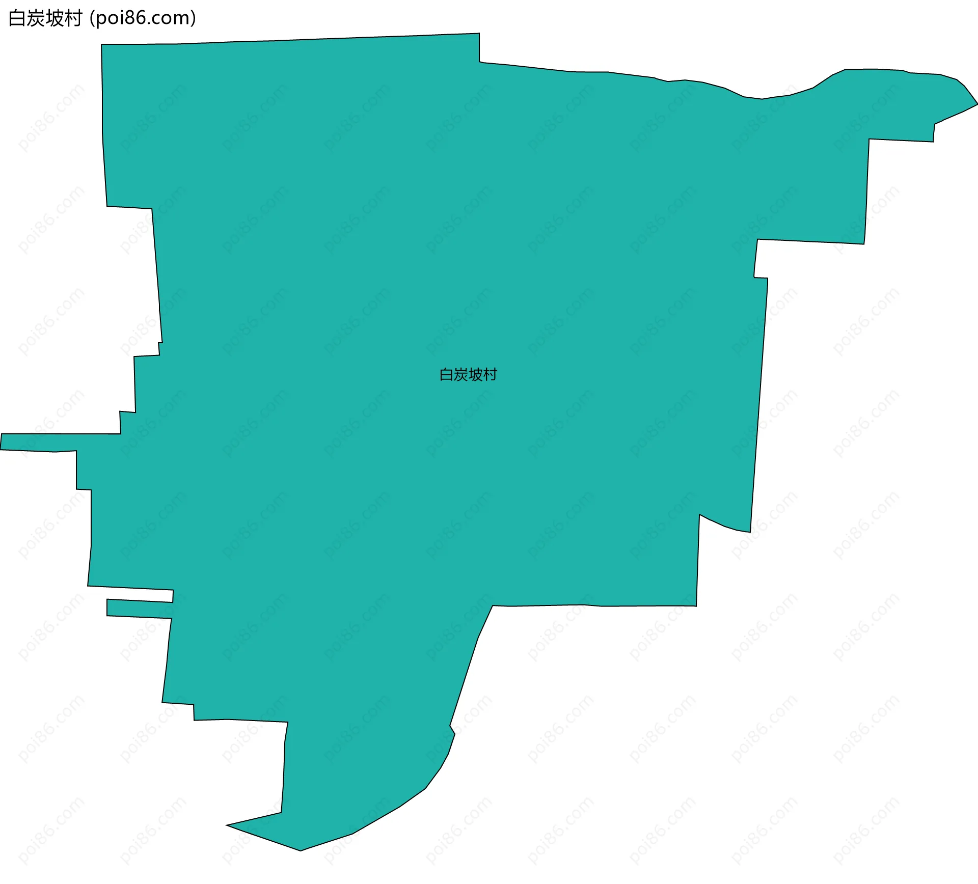 白炭坡村边界地图