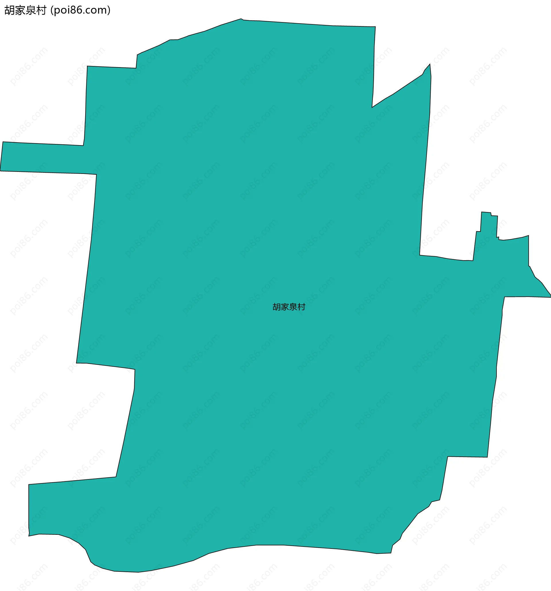 胡家泉村边界地图