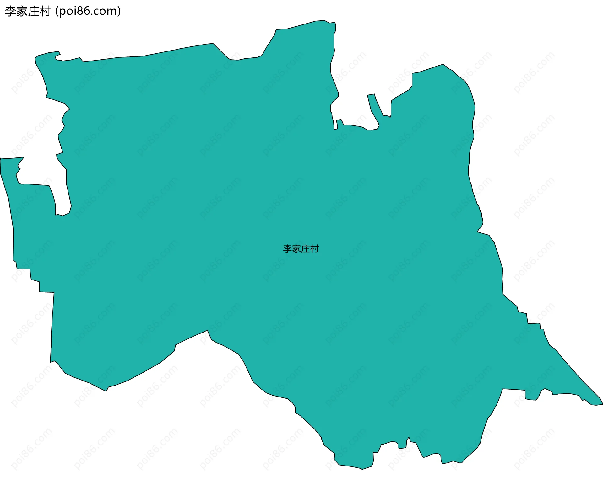 李家庄村边界地图