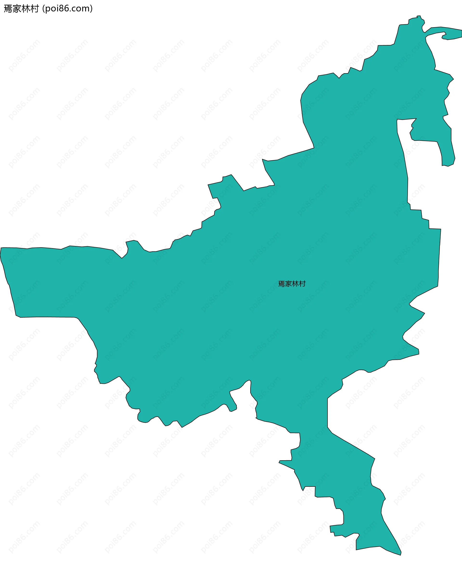 焉家林村边界地图