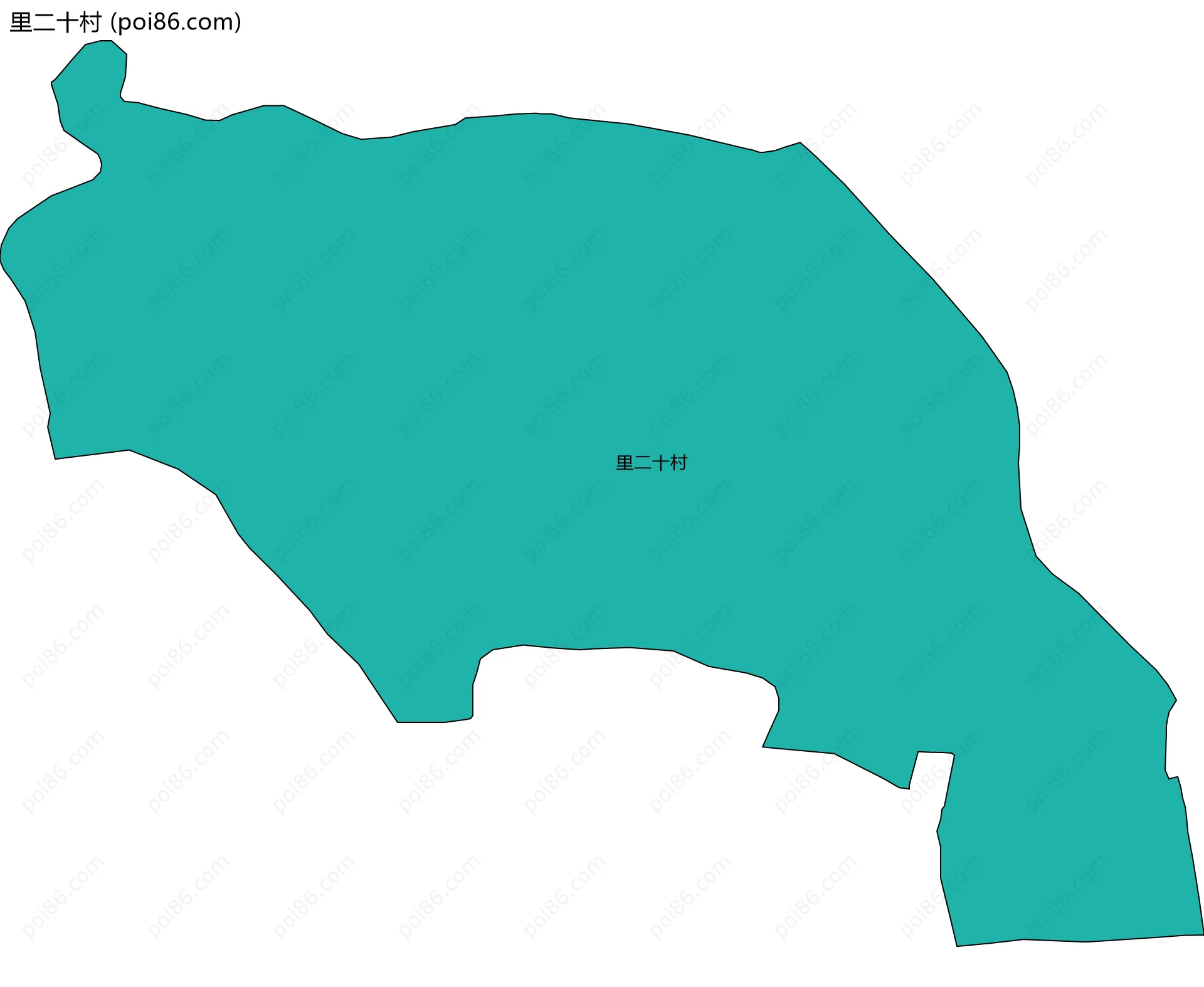 里二十村边界地图