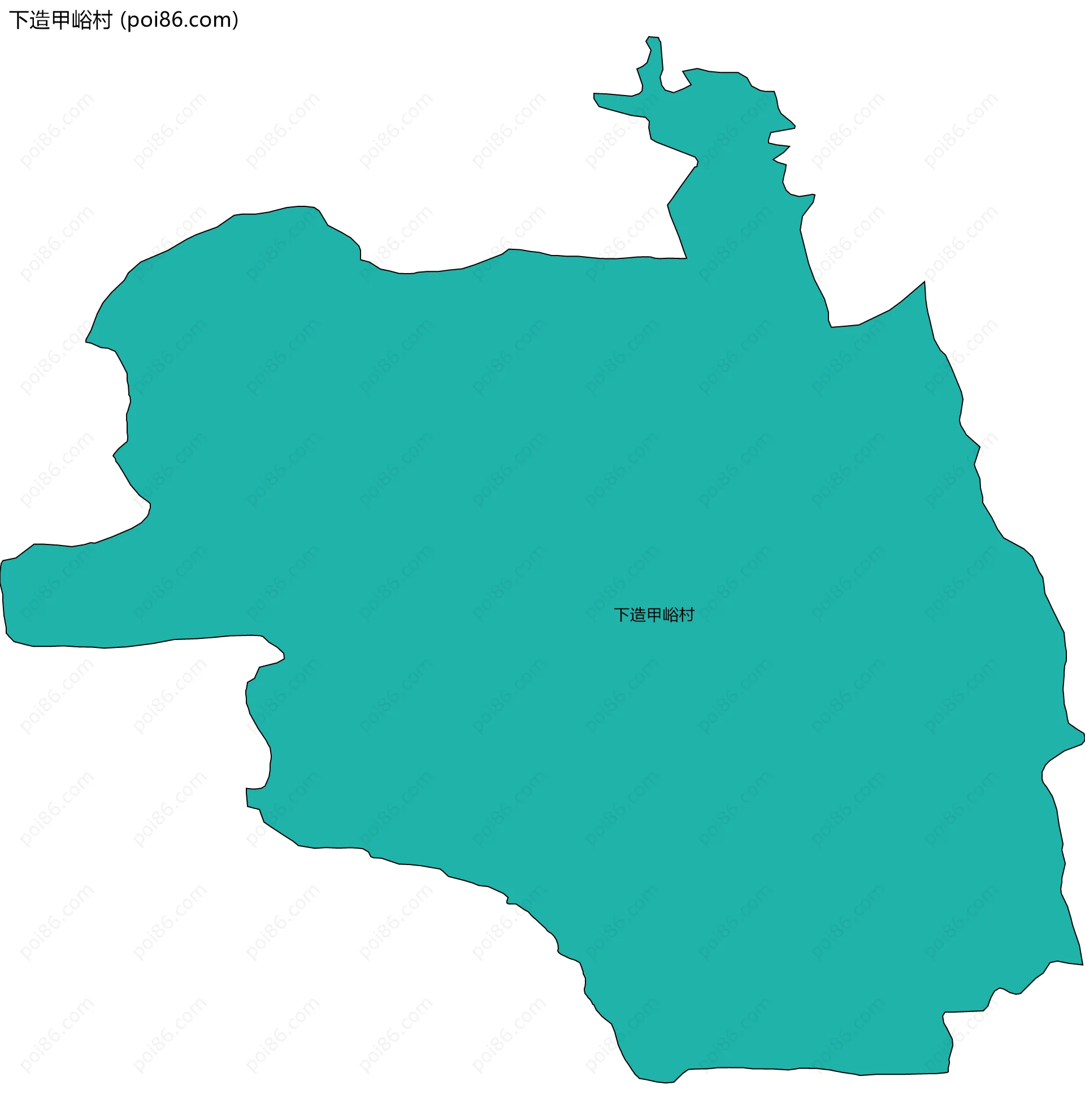 下造甲峪村边界地图