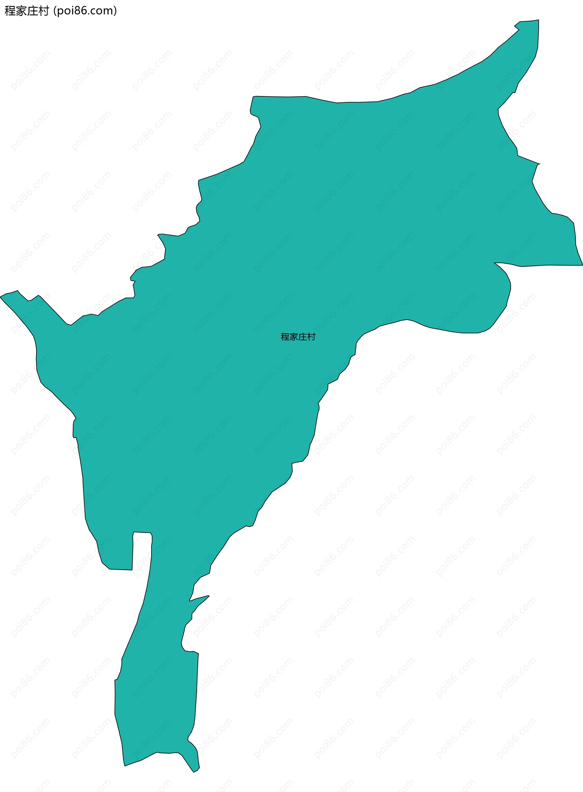 程家庄村边界地图