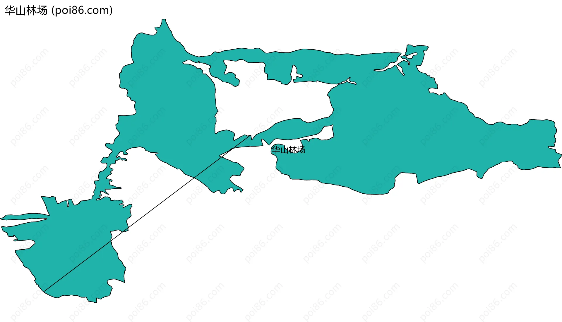 华山林场边界地图