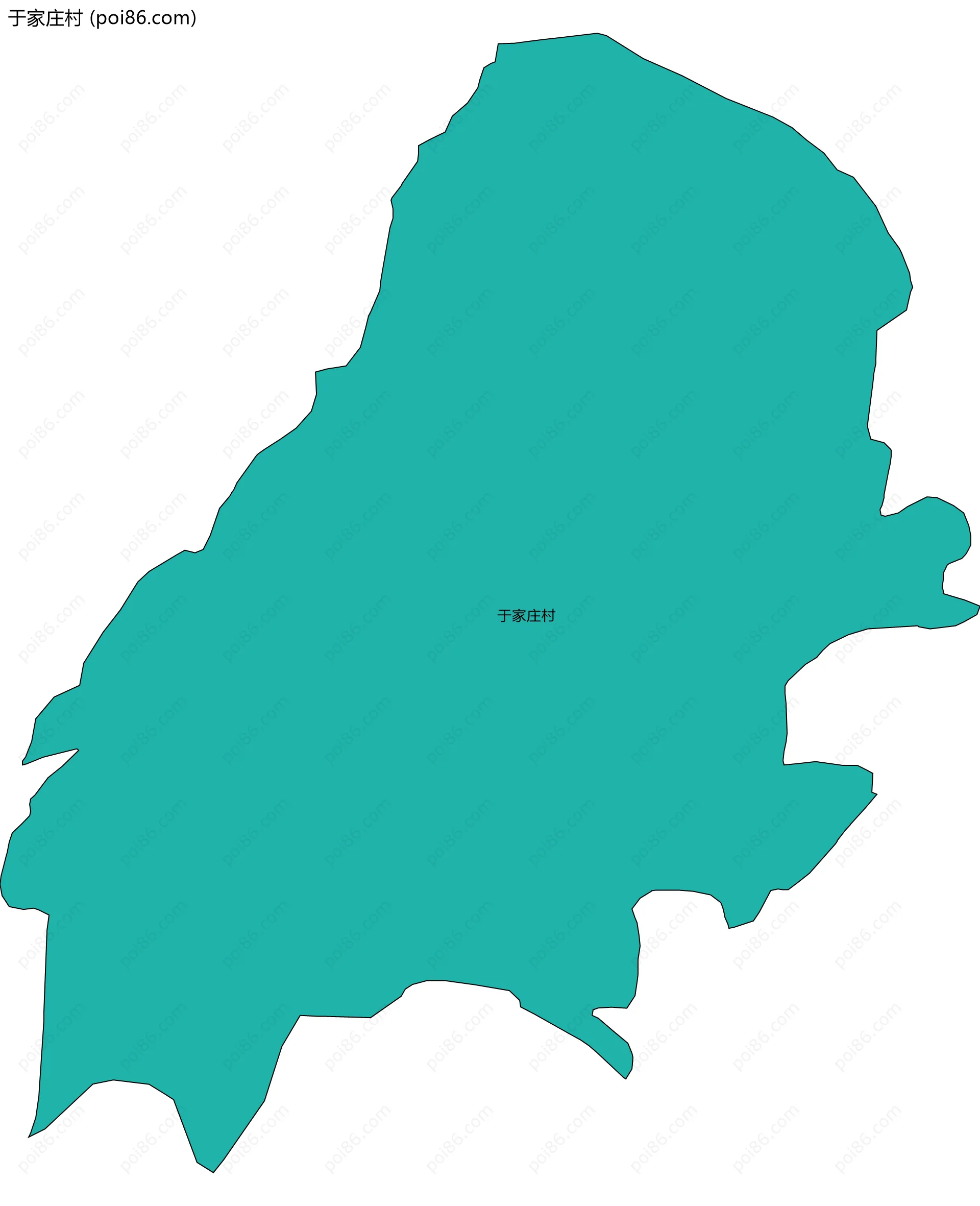 于家庄村边界地图