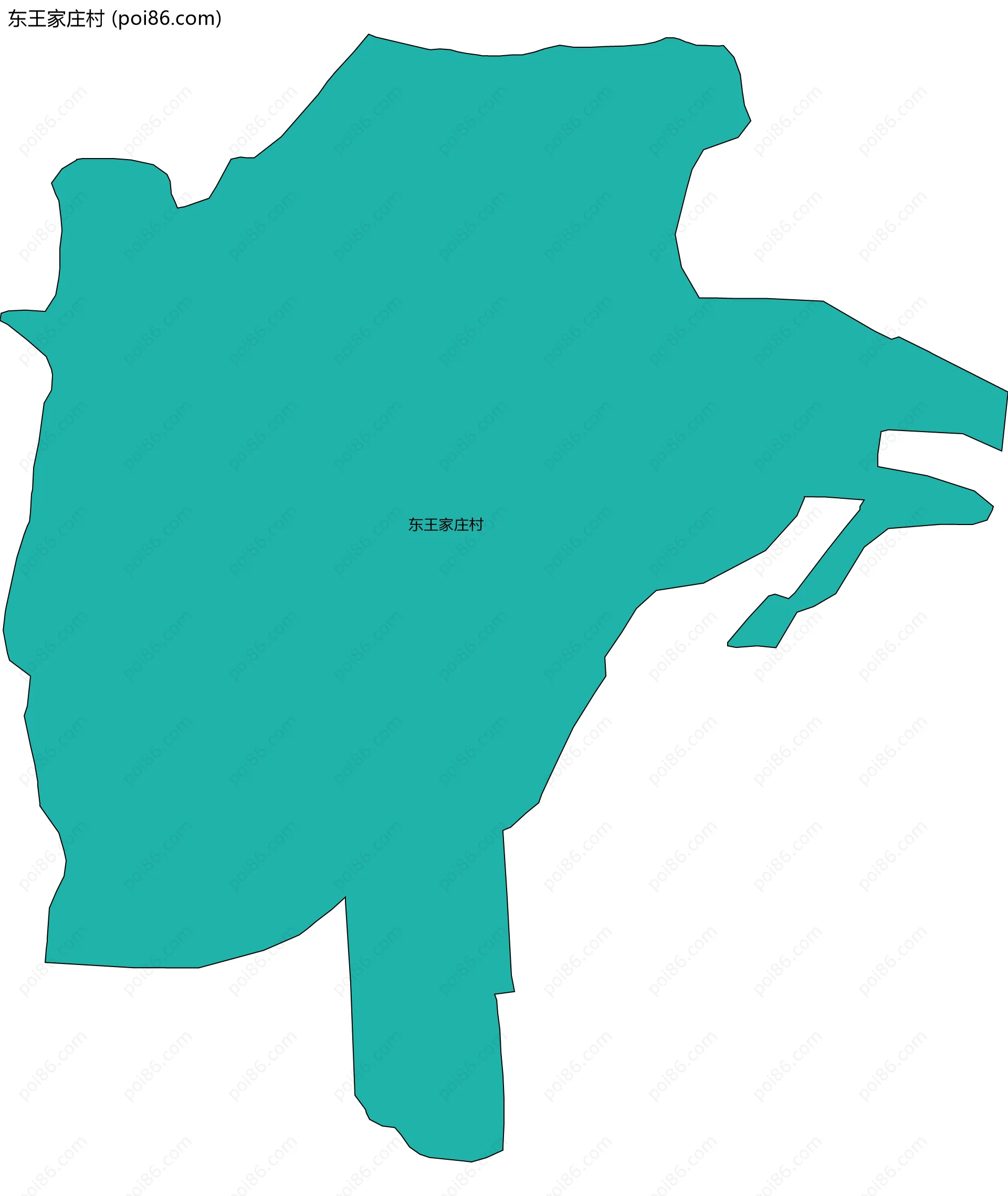 东王家庄村边界地图