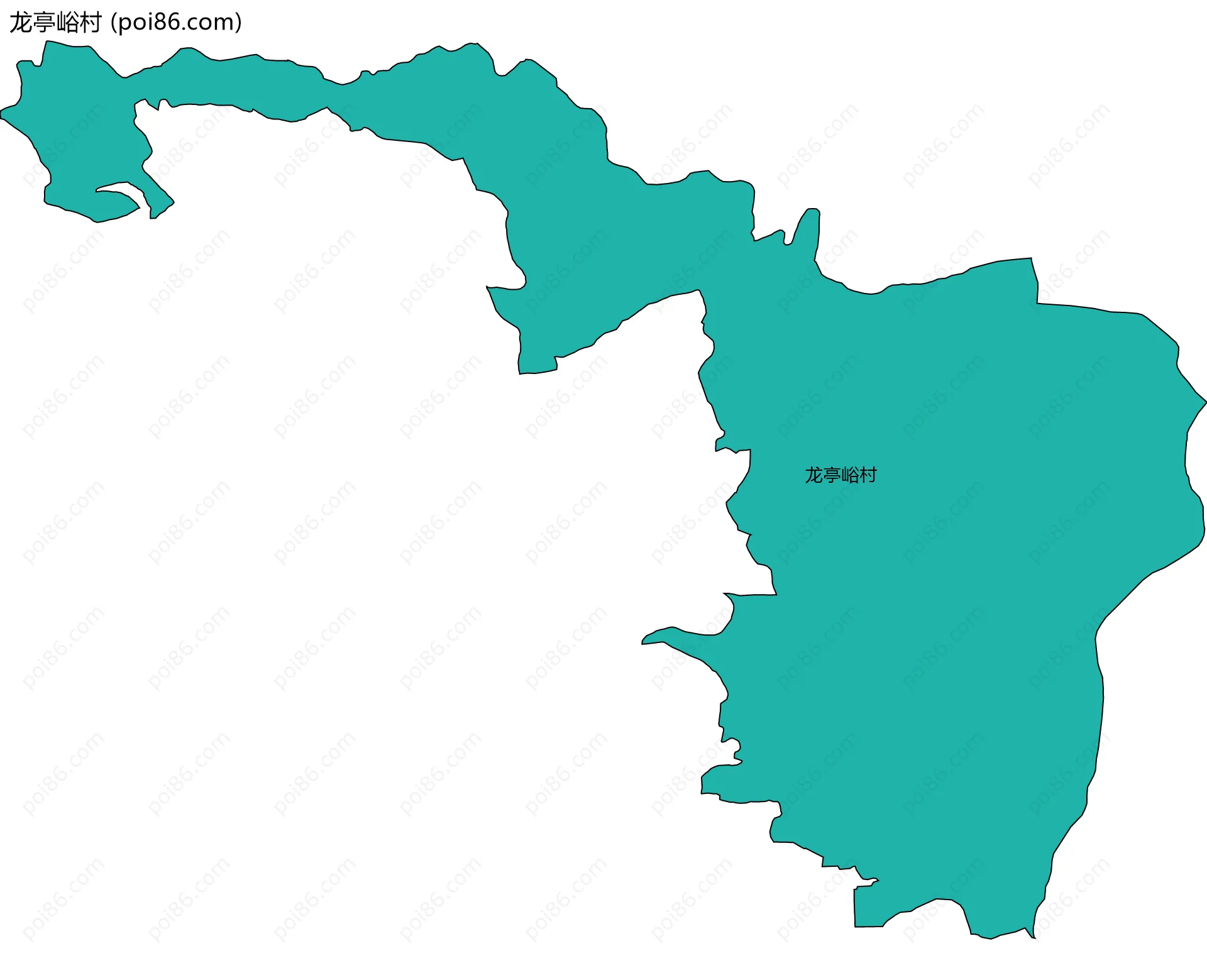 龙亭峪村边界地图