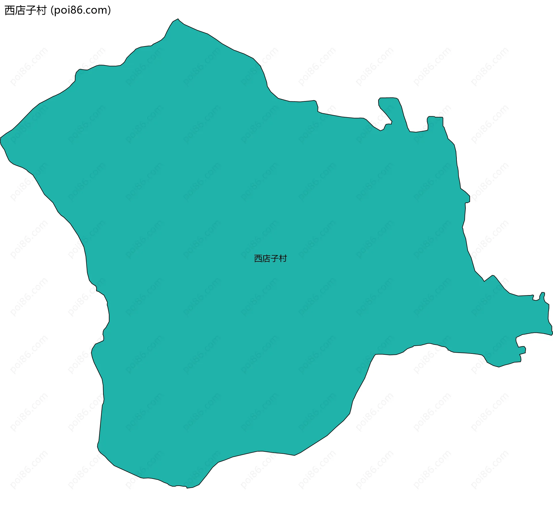 西店子村边界地图