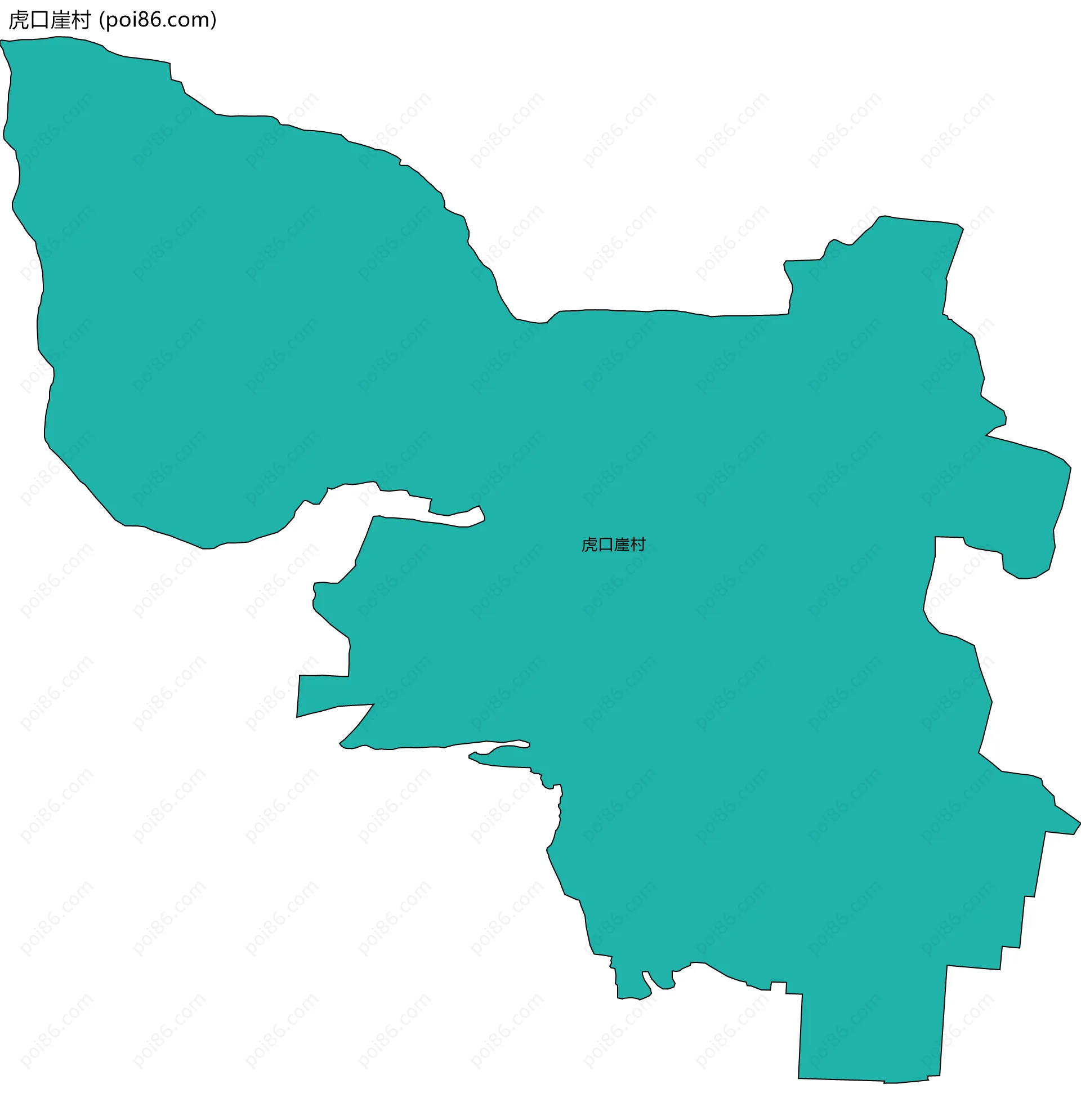 虎口崖村边界地图
