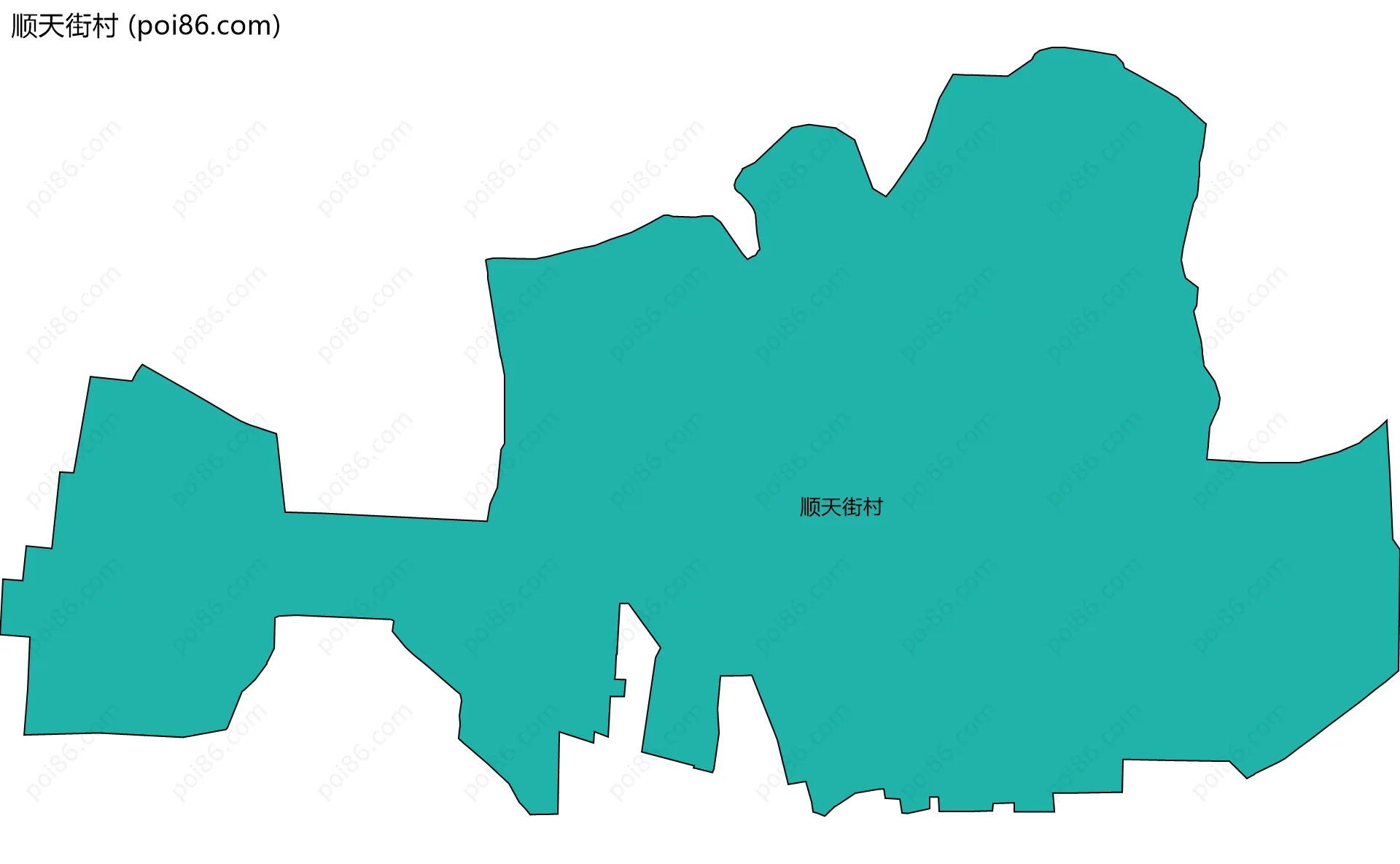 顺天街村边界地图