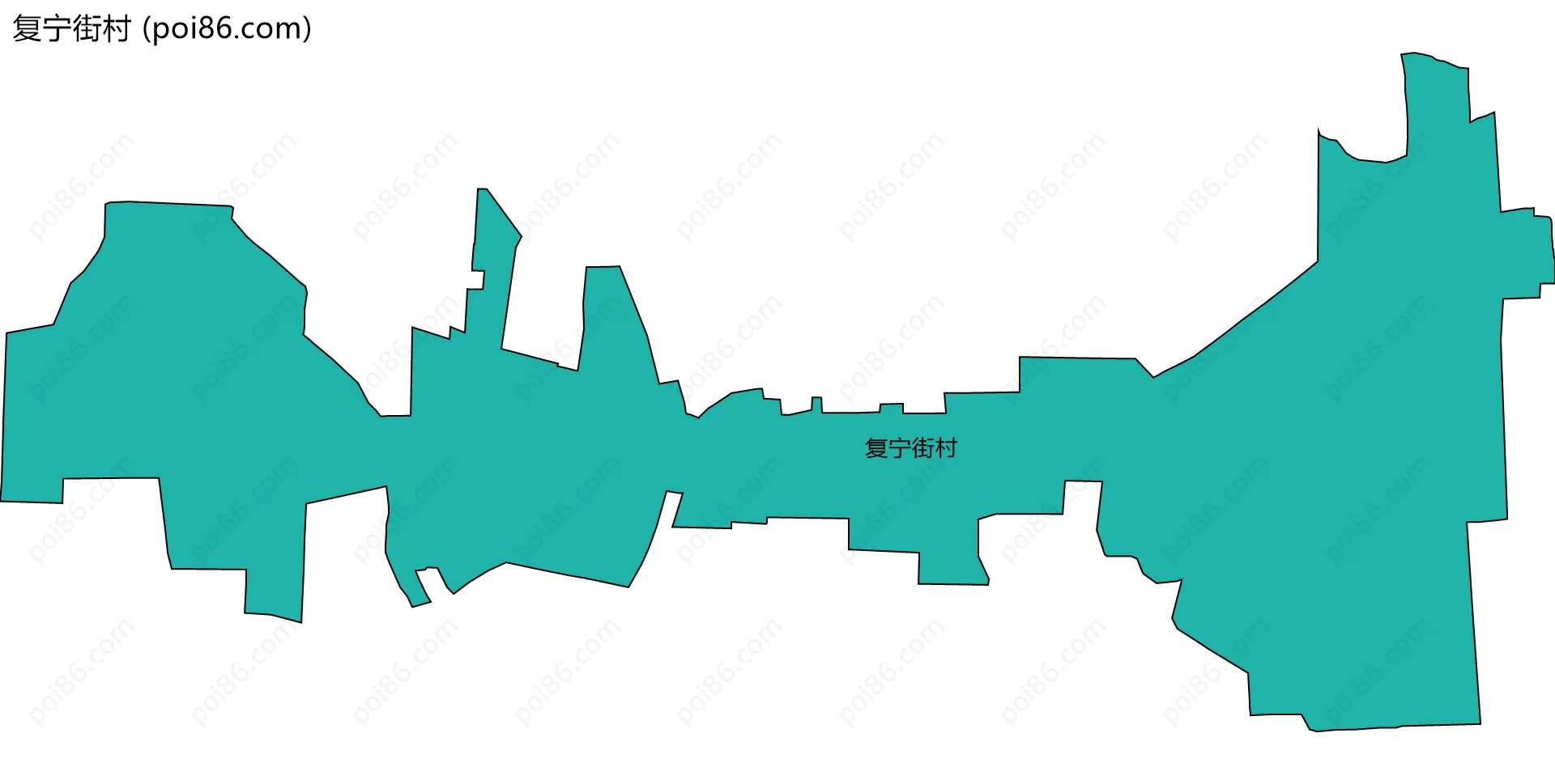 复宁街村边界地图