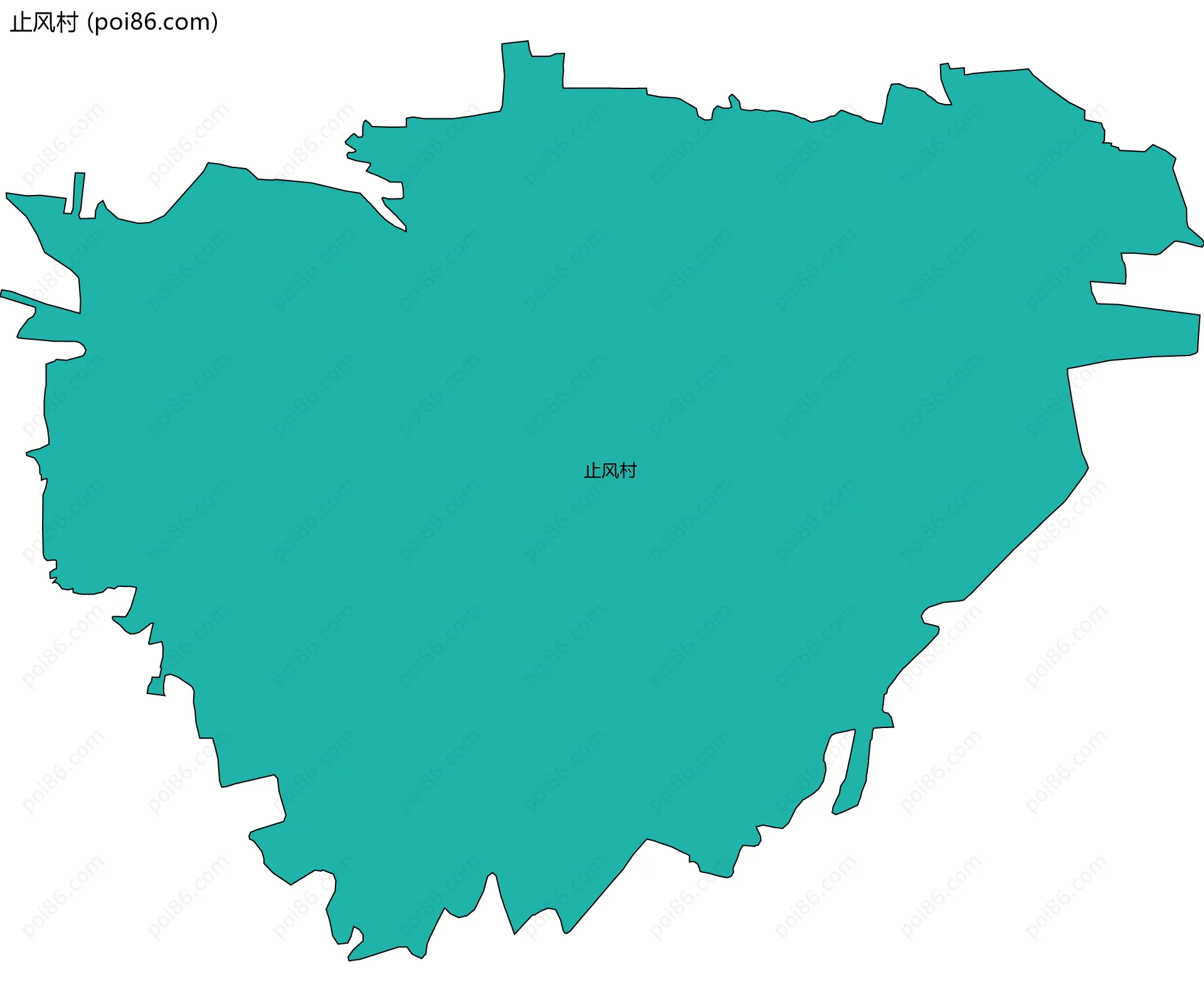 止风村边界地图