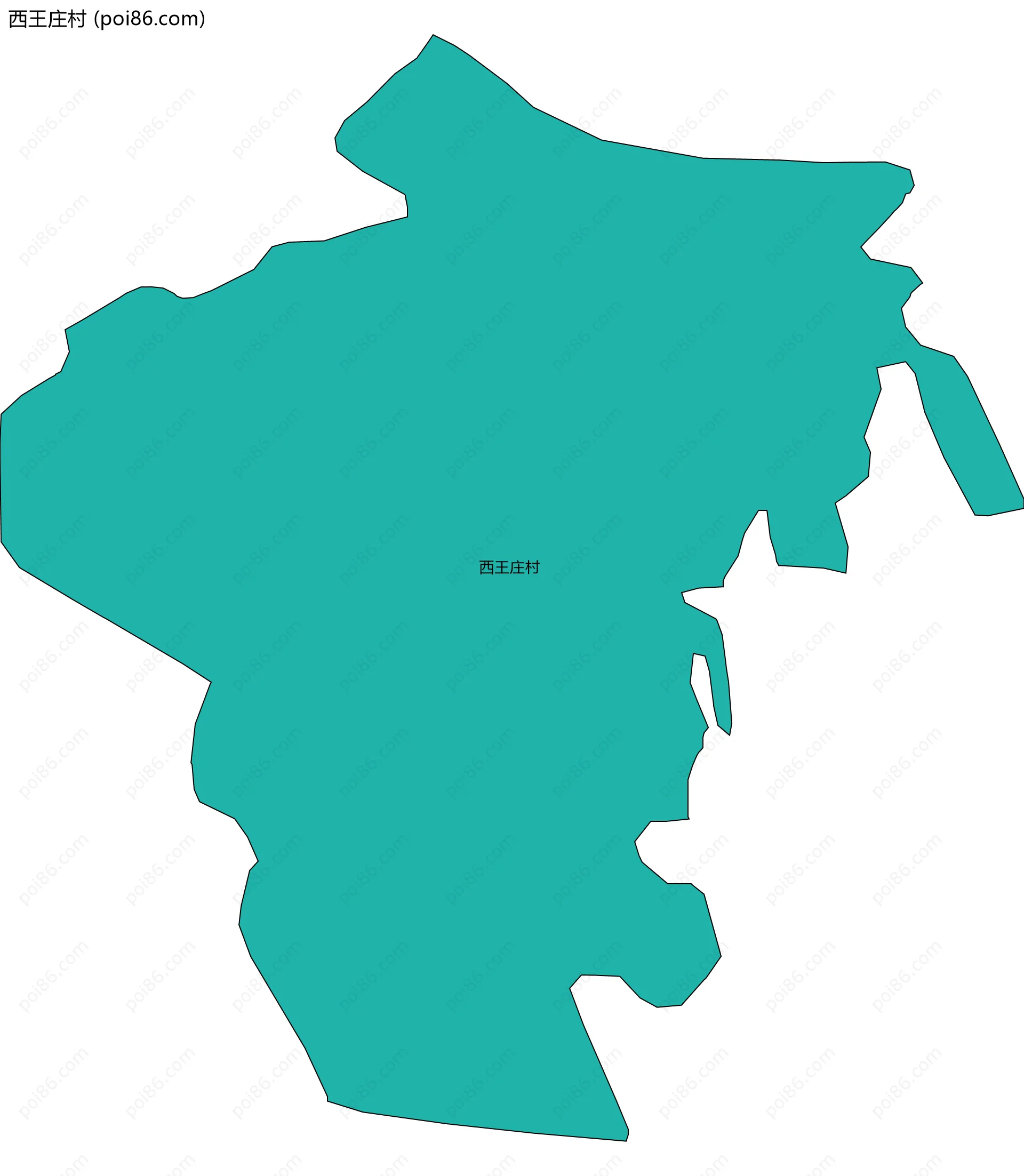 西王庄村边界地图