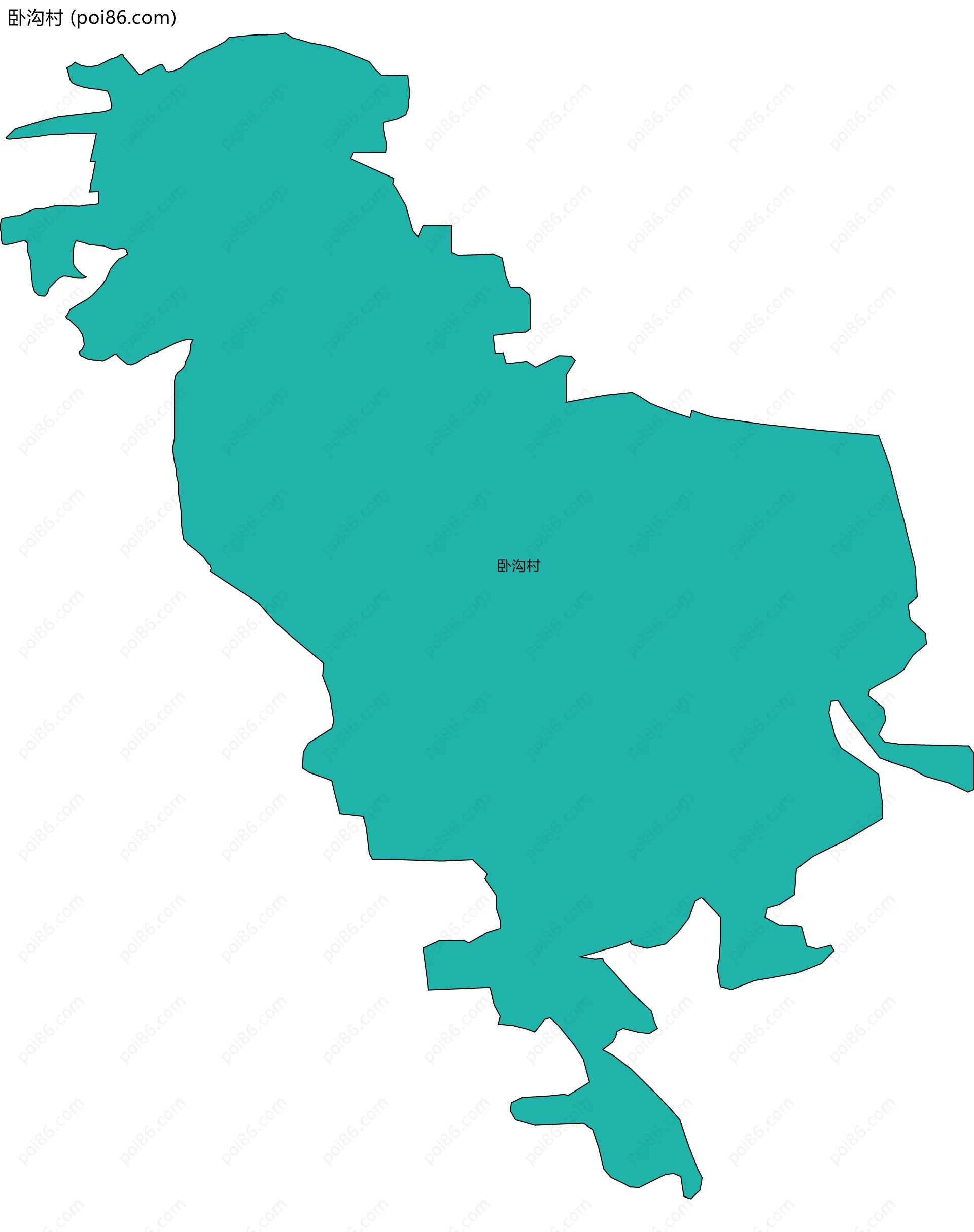 卧沟村边界地图