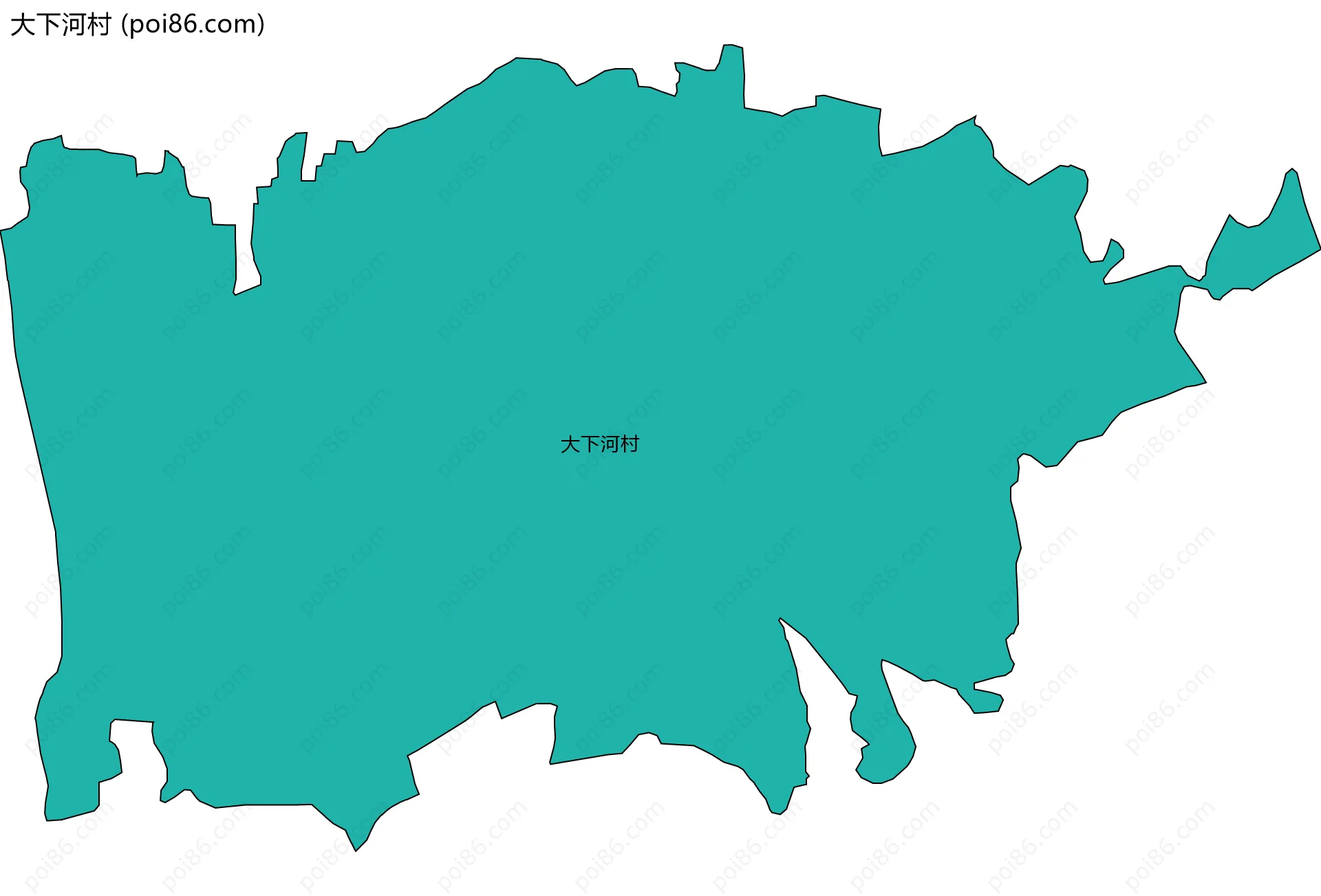 大下河村边界地图