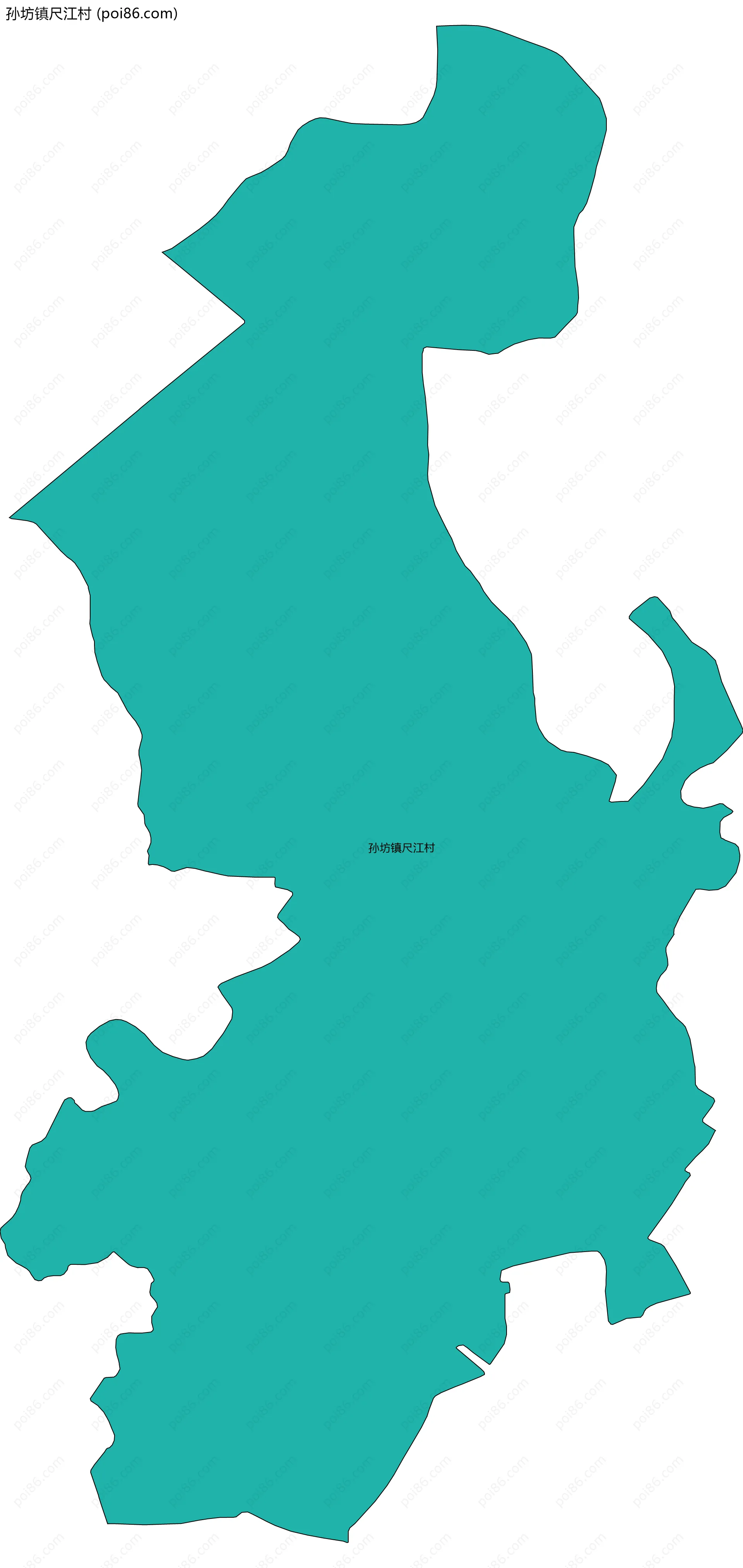 孙坊镇尺江村边界地图