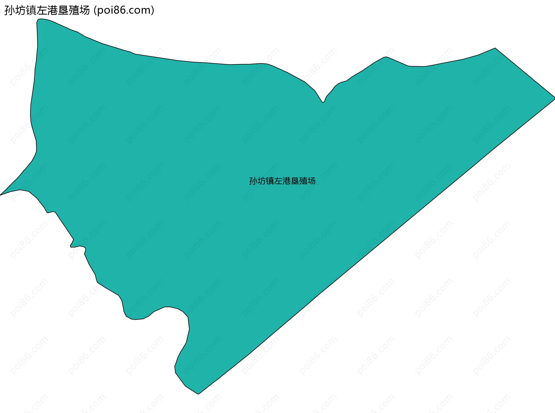 孙坊镇左港垦殖场边界地图