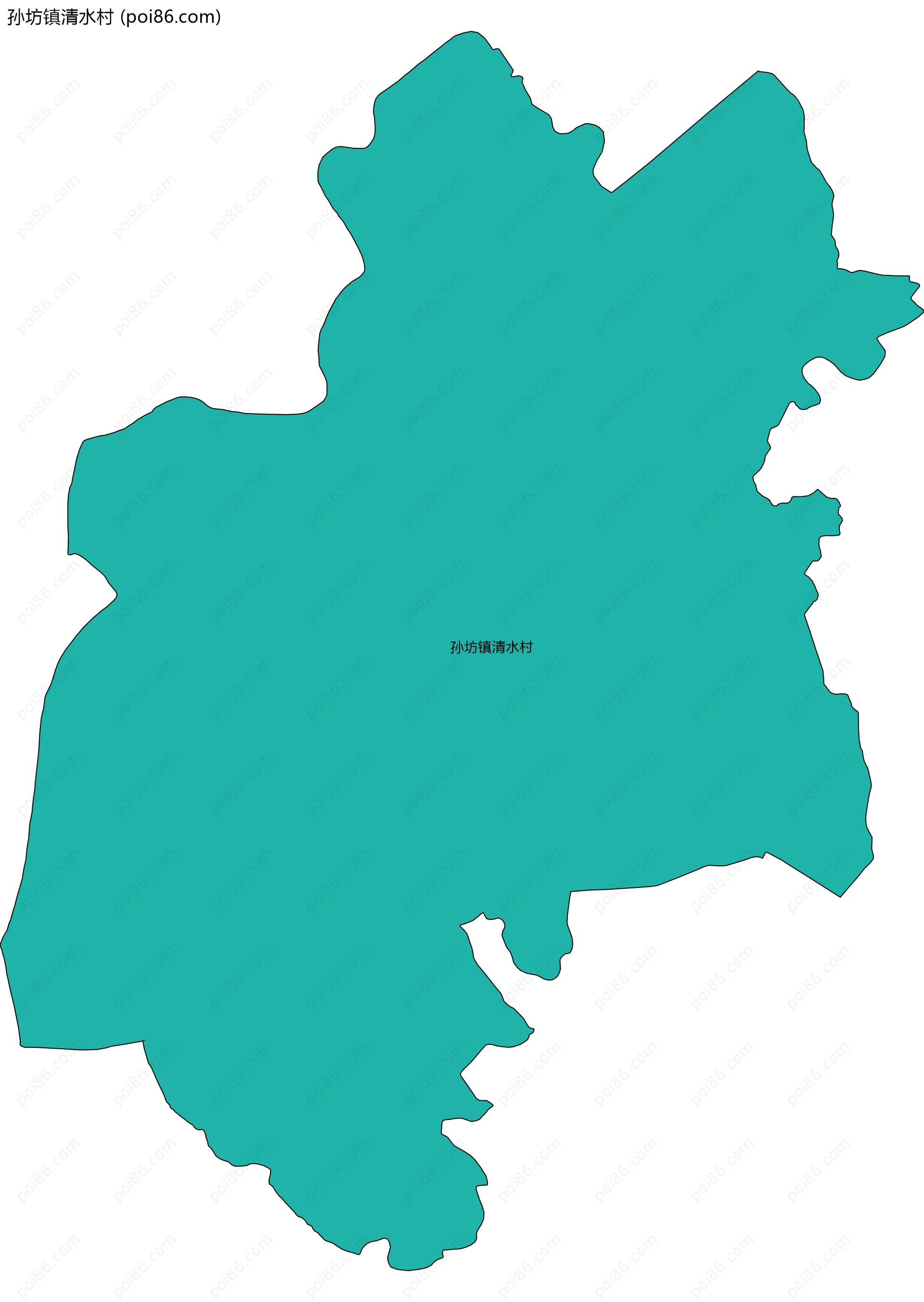 孙坊镇清水村边界地图