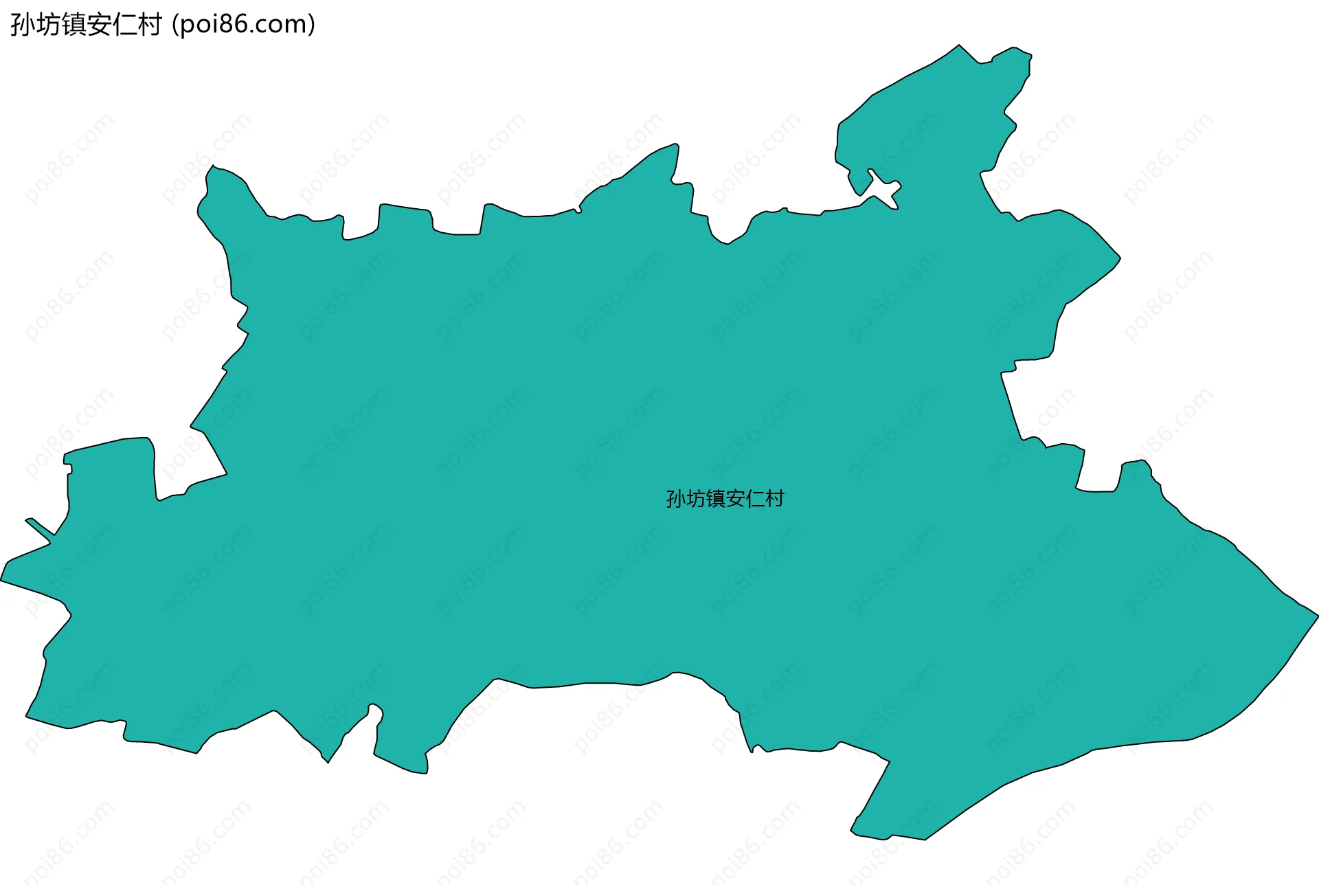 孙坊镇安仁村边界地图