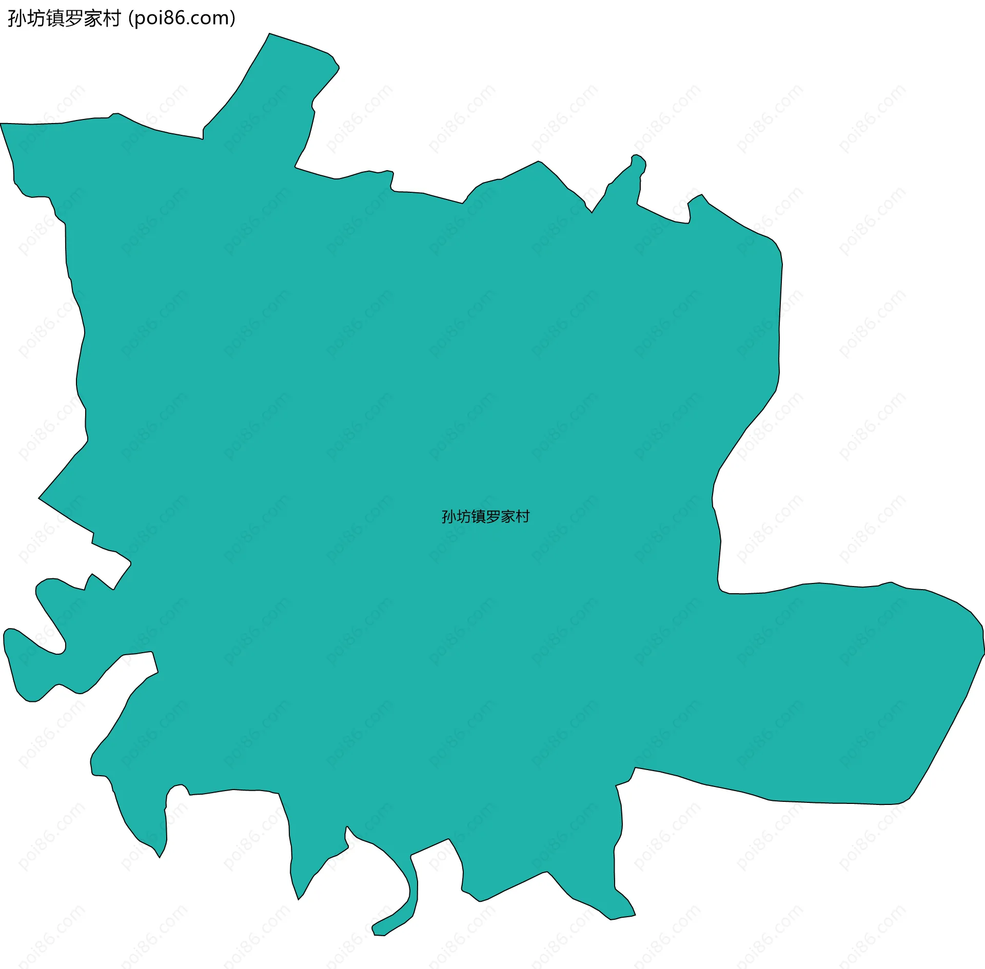 孙坊镇罗家村边界地图