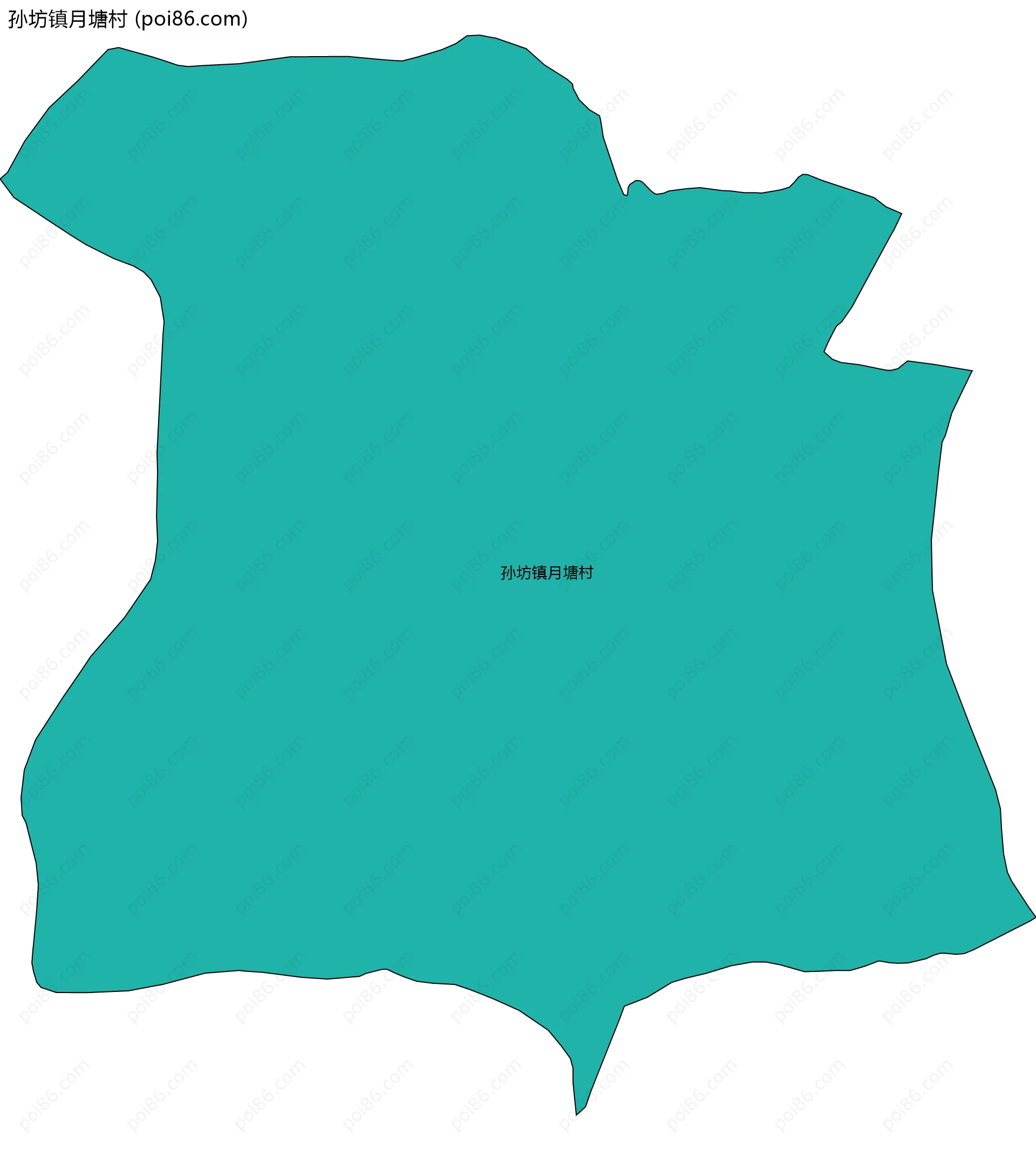 孙坊镇月塘村边界地图