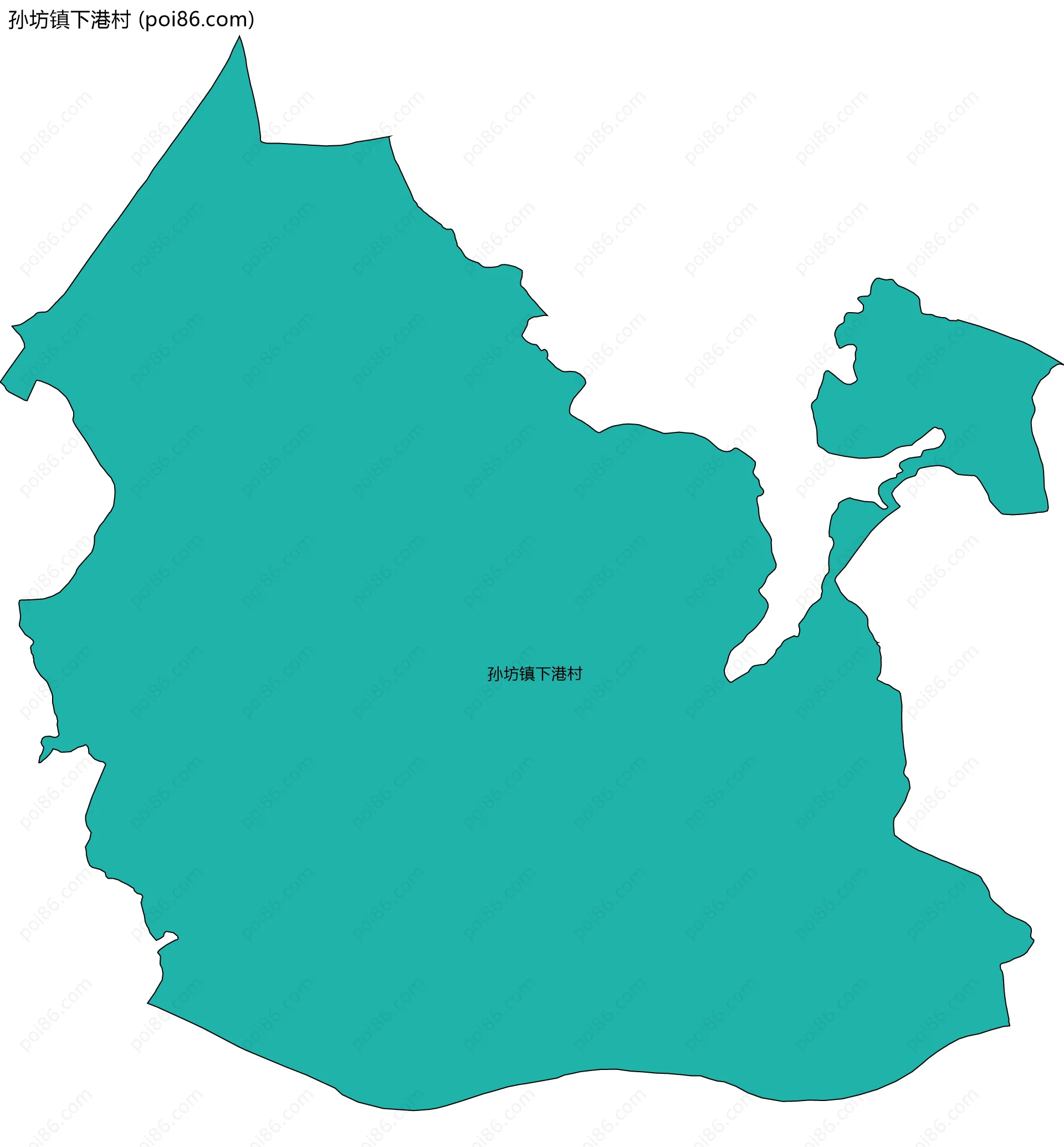 孙坊镇下港村边界地图