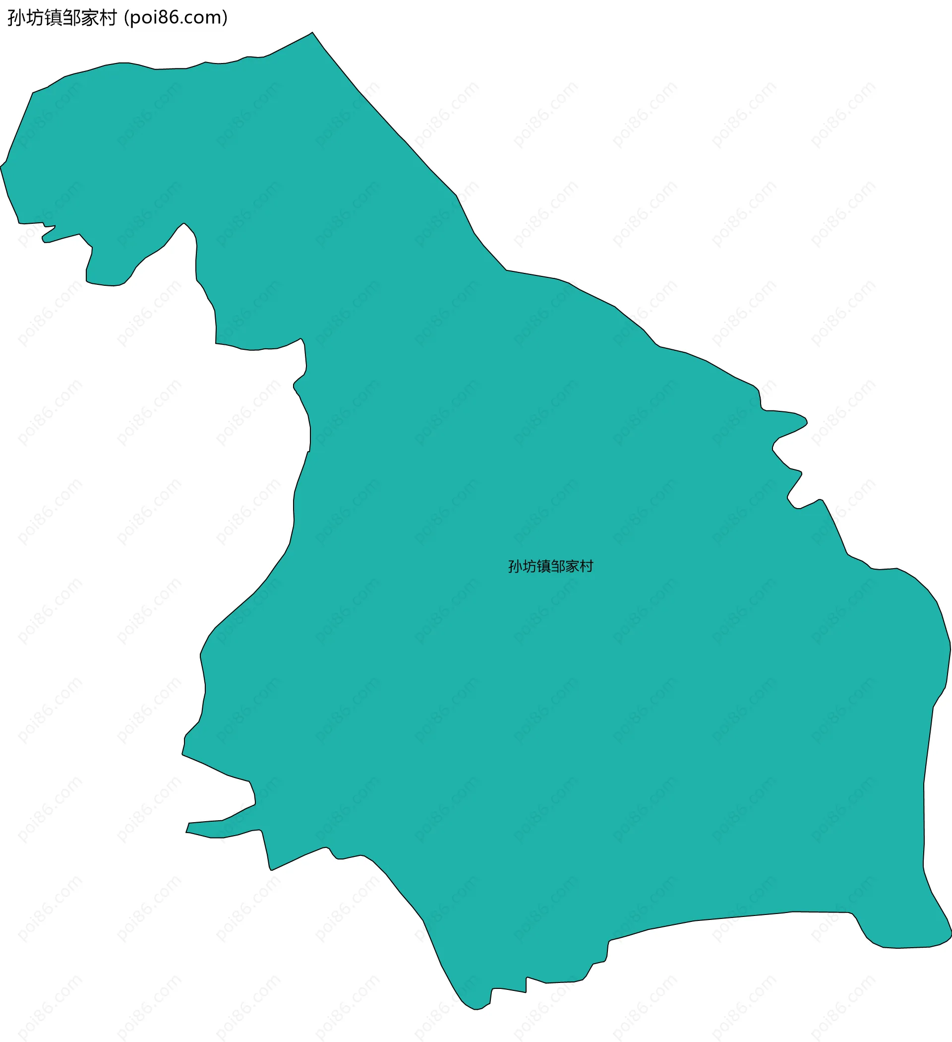 孙坊镇邹家村边界地图
