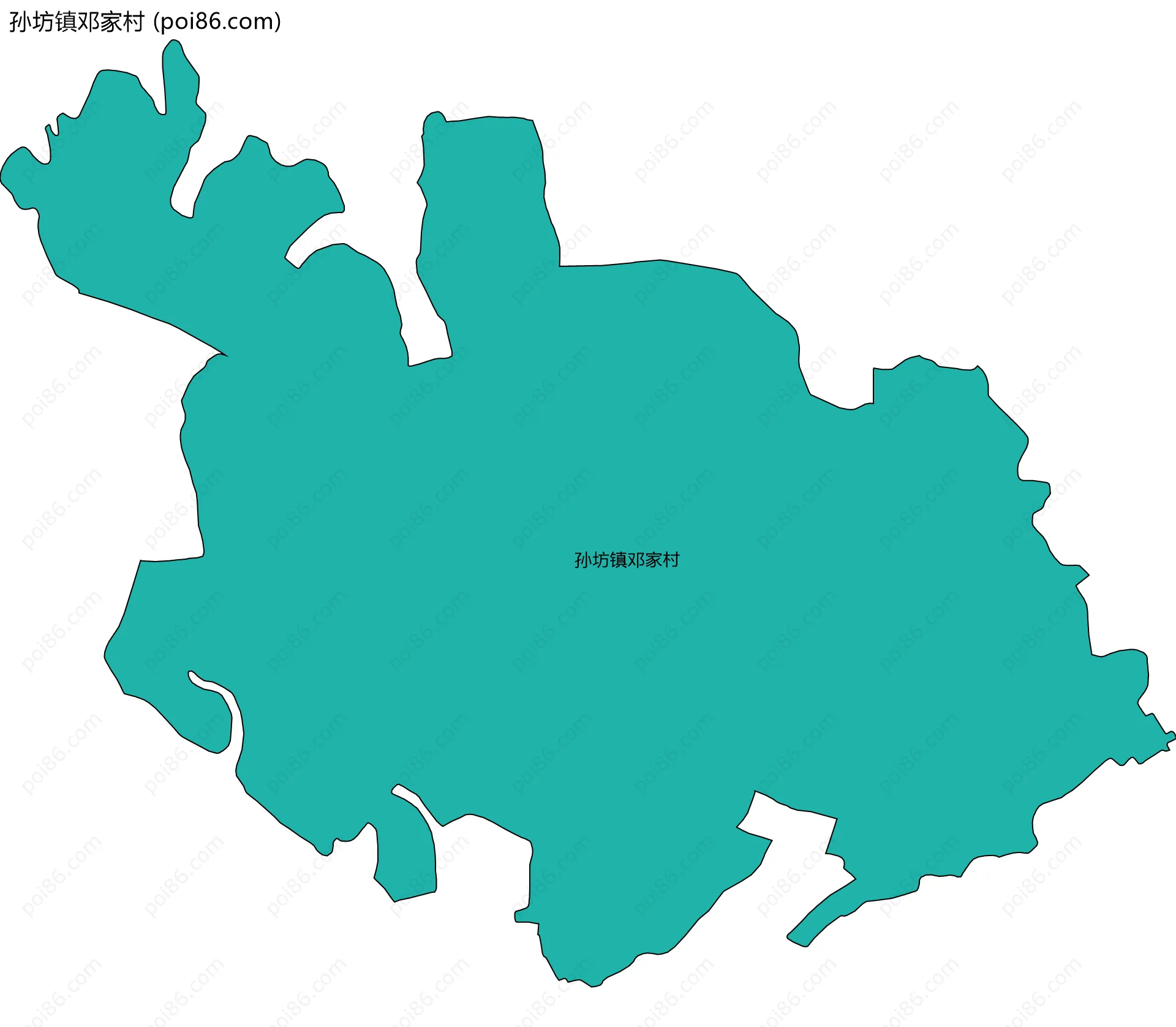 孙坊镇邓家村边界地图