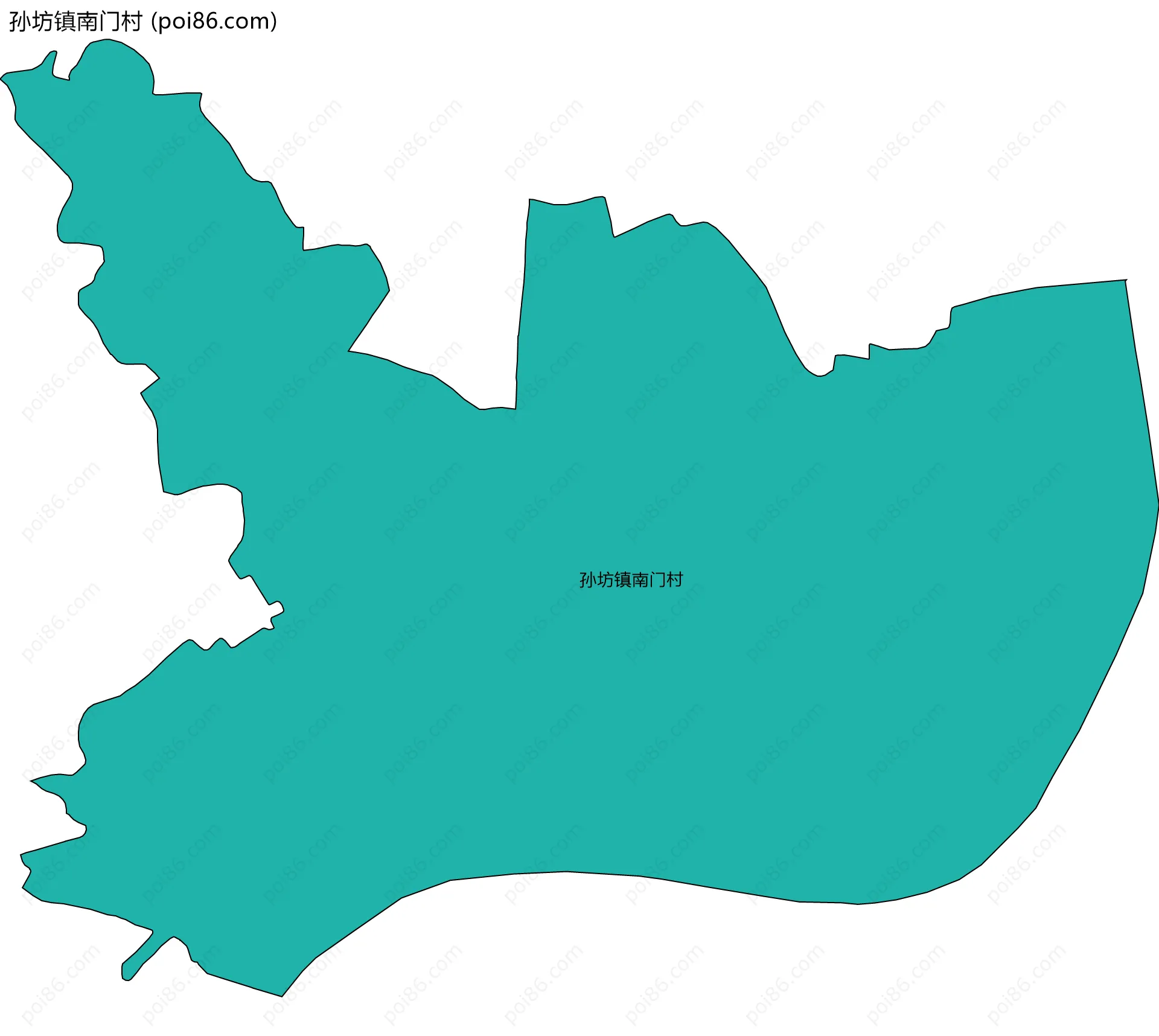 孙坊镇南门村边界地图