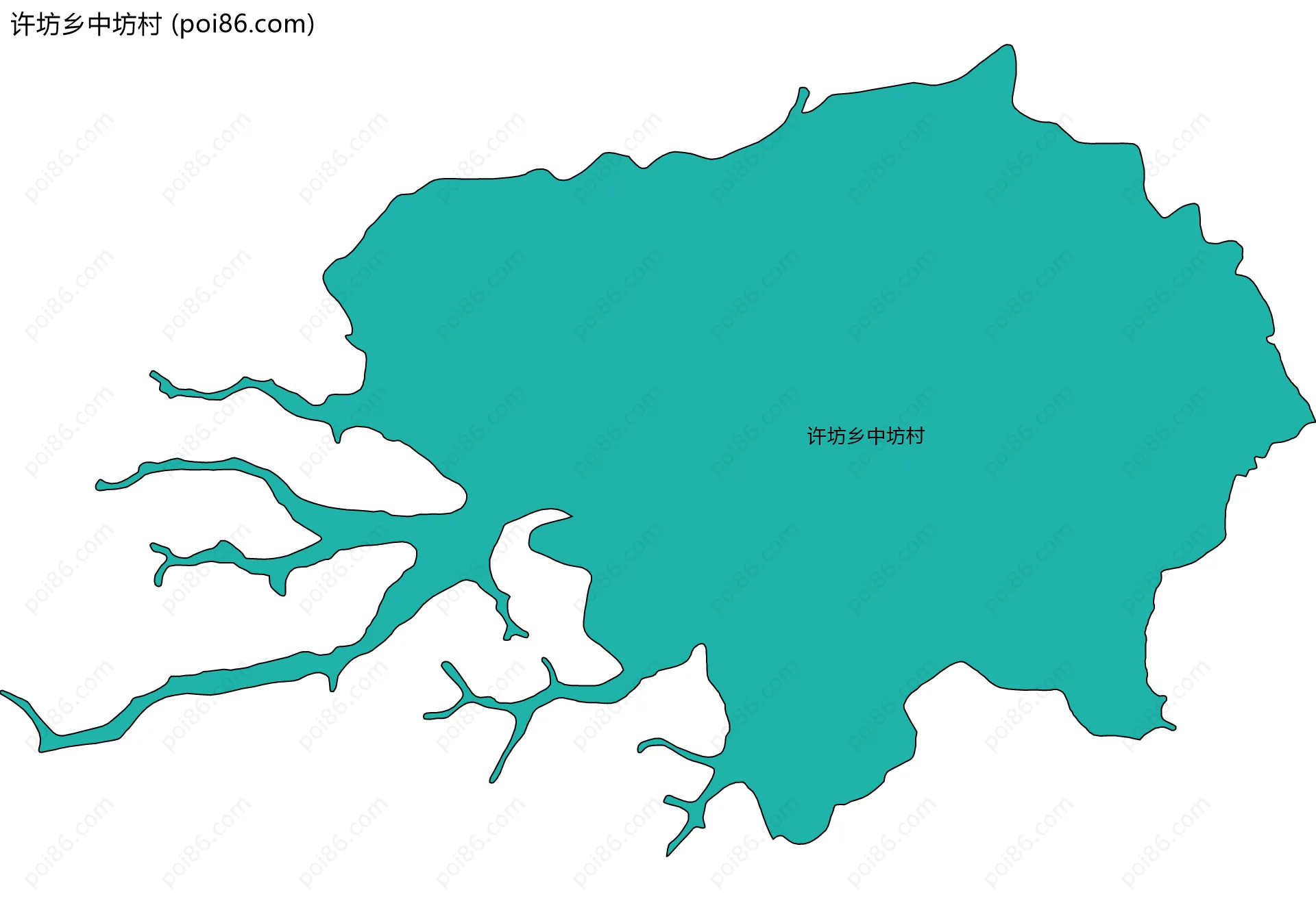 许坊乡中坊村边界地图
