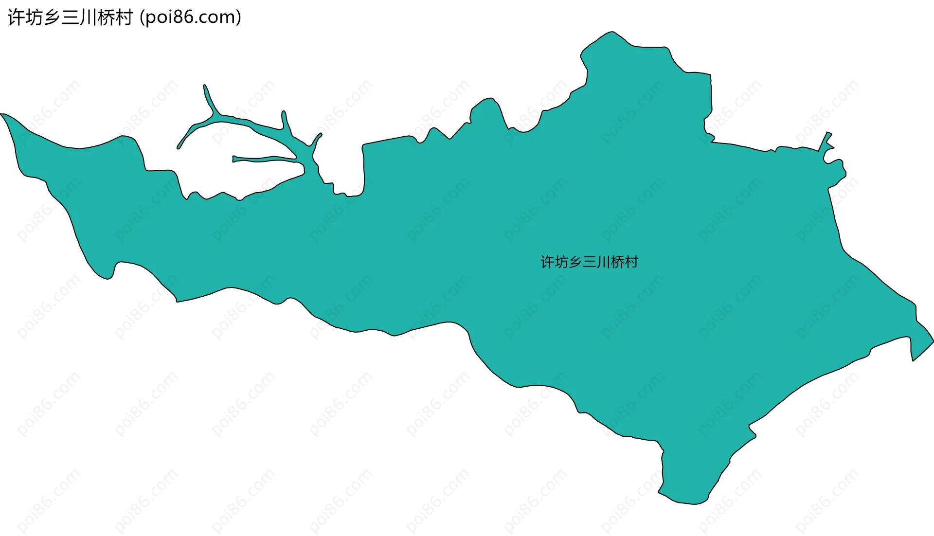 许坊乡三川桥村边界地图