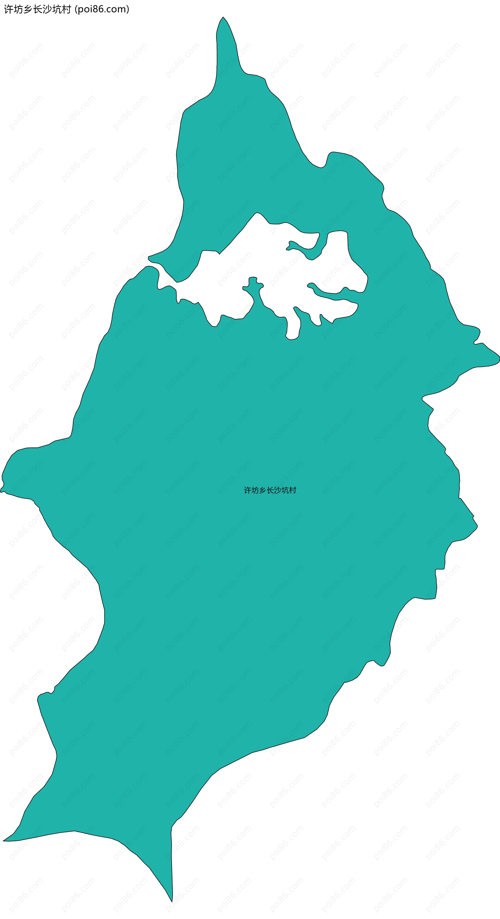 许坊乡长沙坑村边界地图