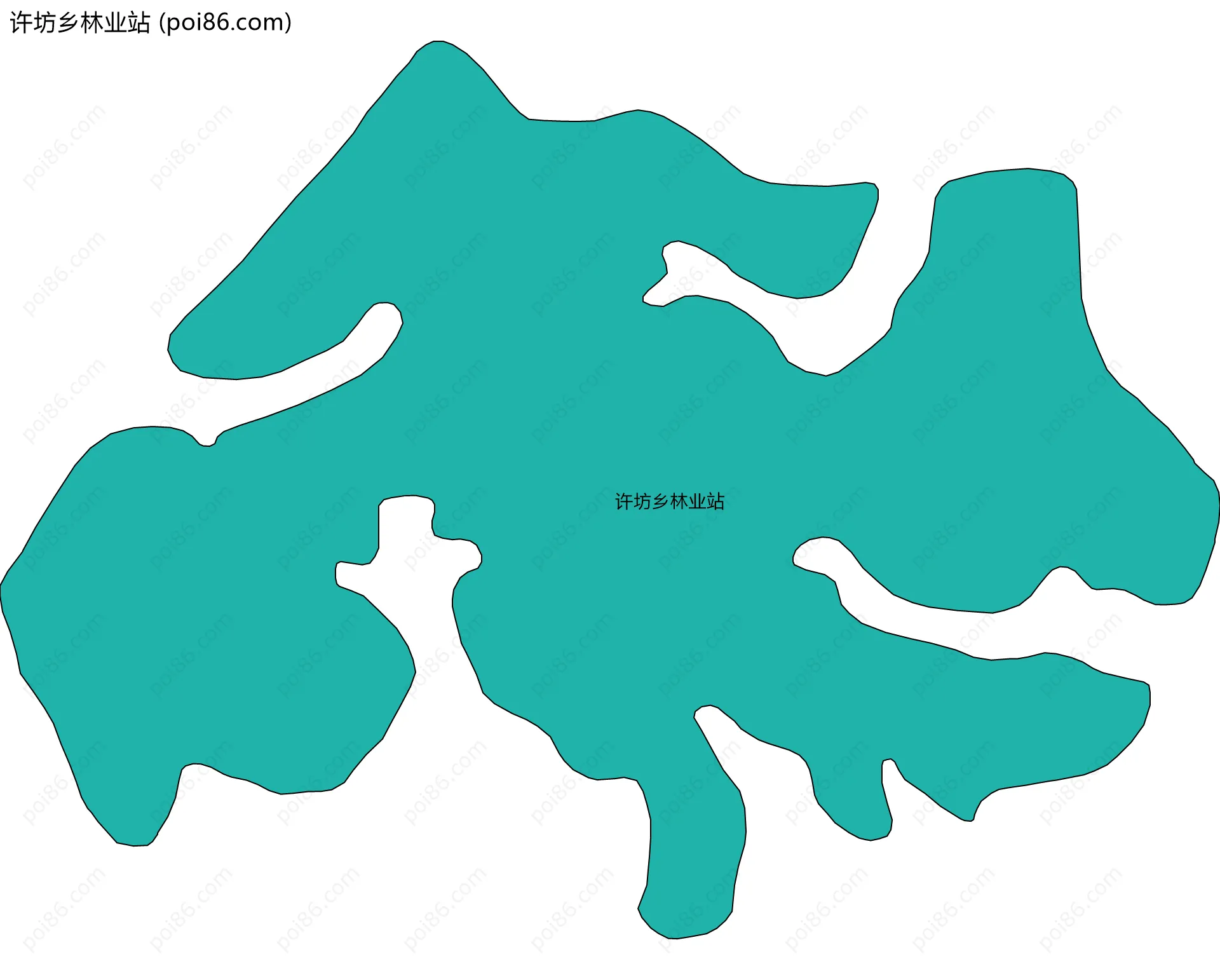 许坊乡林业站边界地图