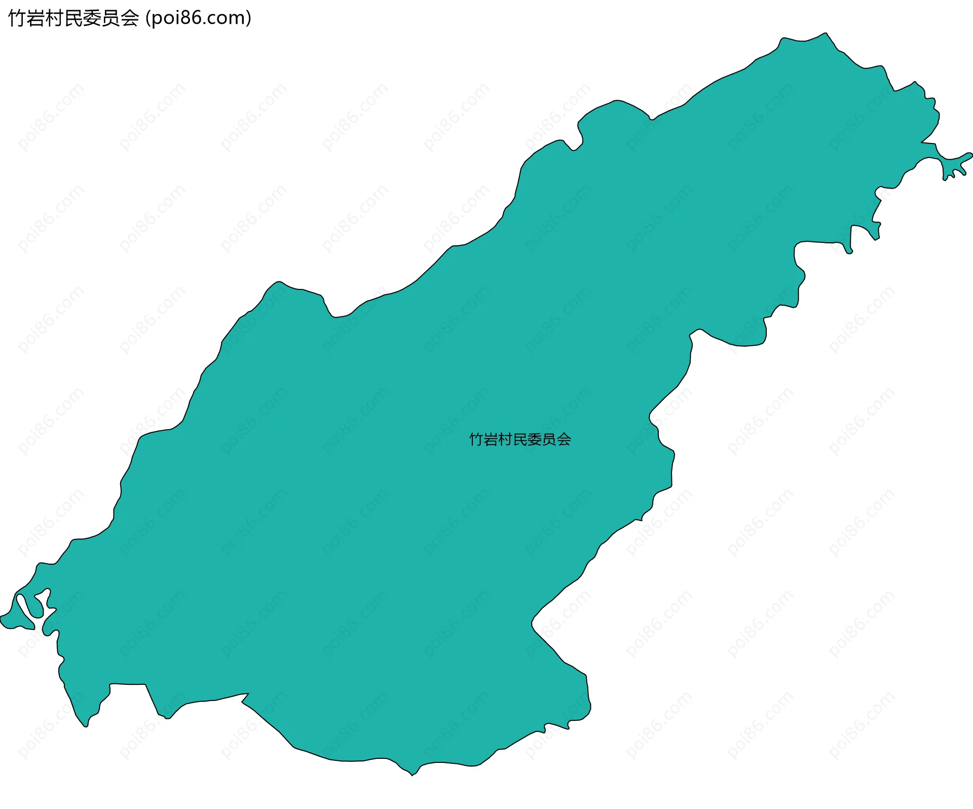 竹岩村民委员会边界地图