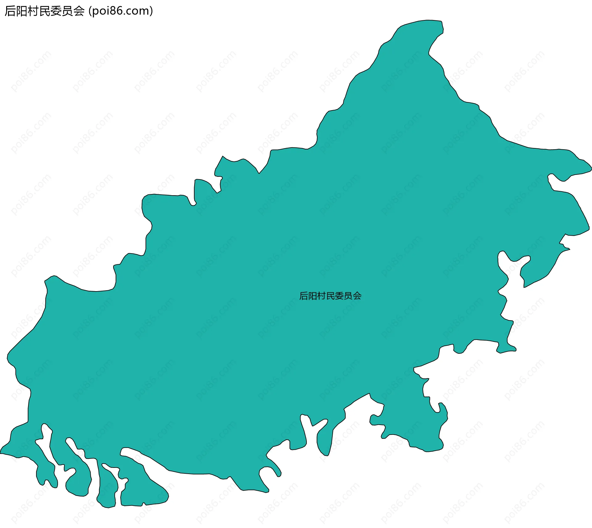 后阳村民委员会边界地图