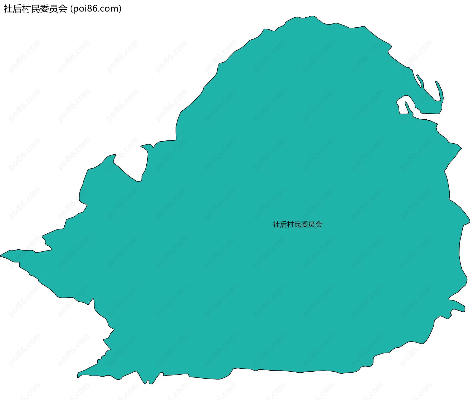 社后村民委员会边界地图