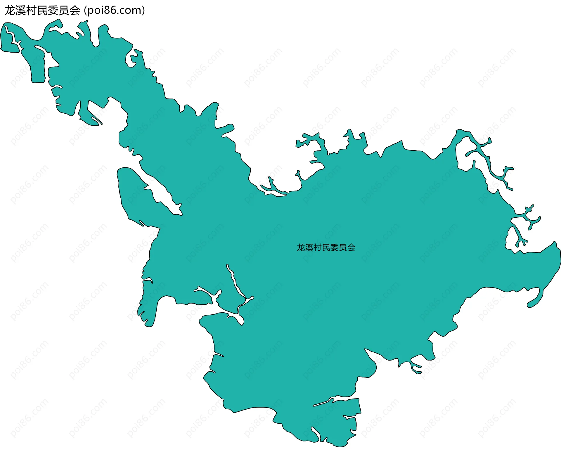 龙溪村民委员会边界地图