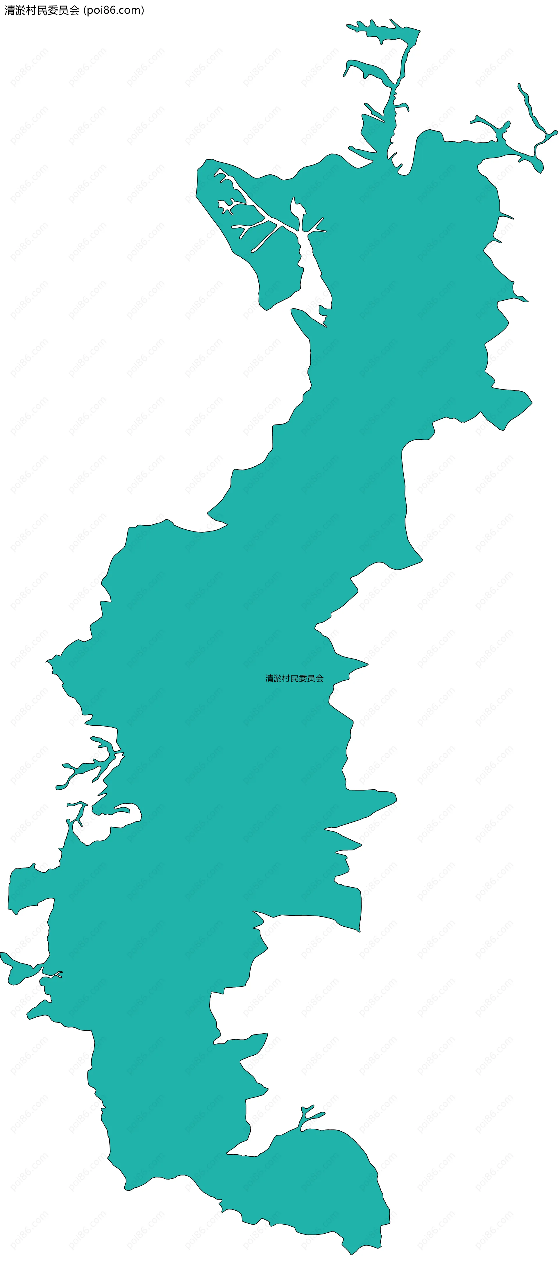 清淤村民委员会边界地图